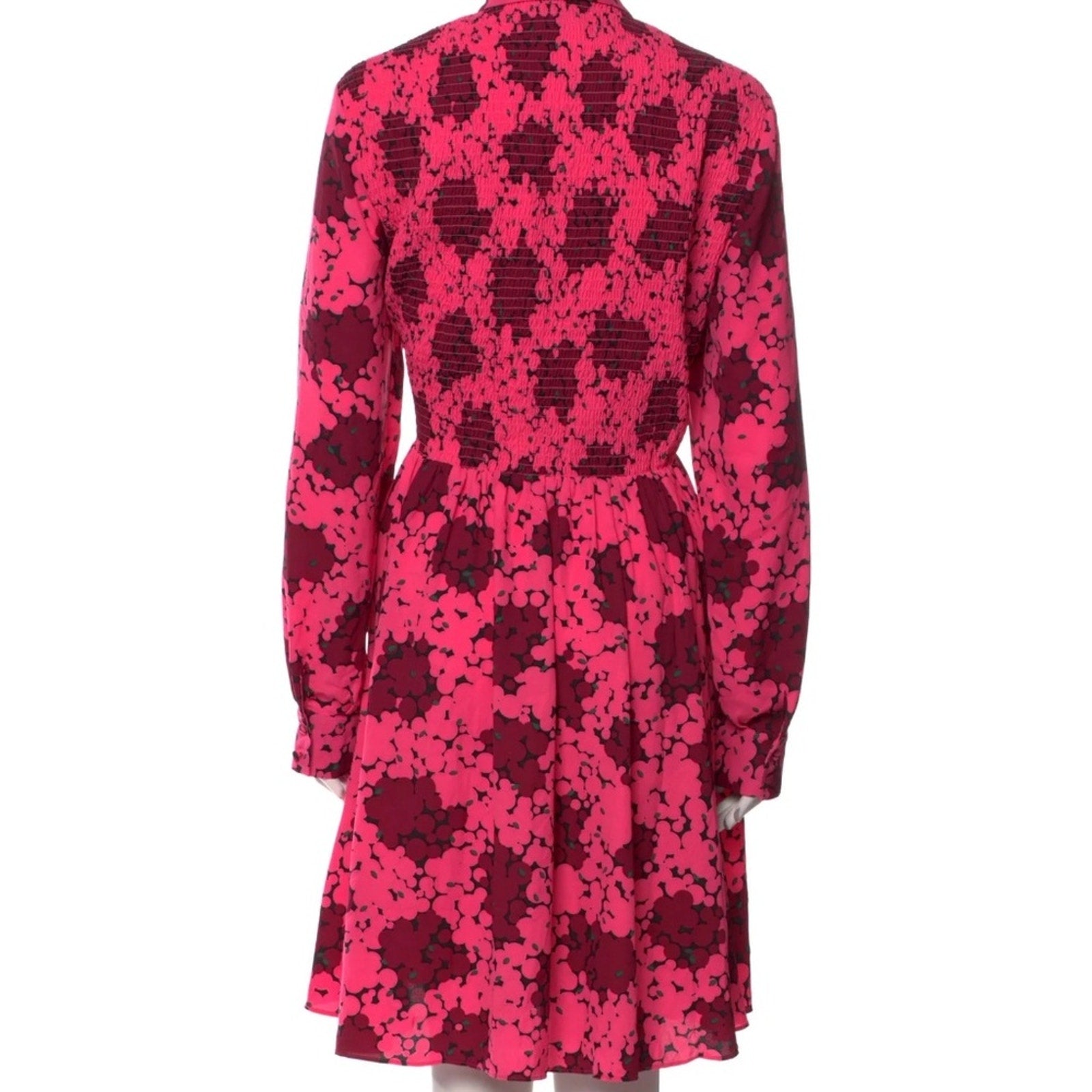 Kate Spade Pink Bubble Dot Smocked Dress - size 14