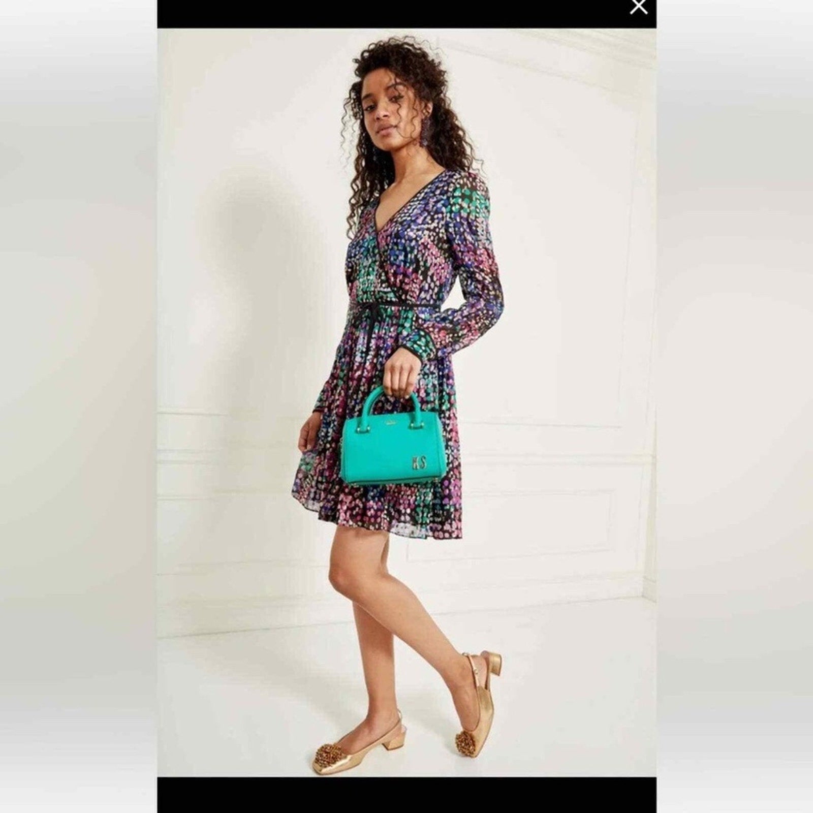 Kate Spade Metallic Polka Dot Mini Dress Make Magic MSRP $428 - size M