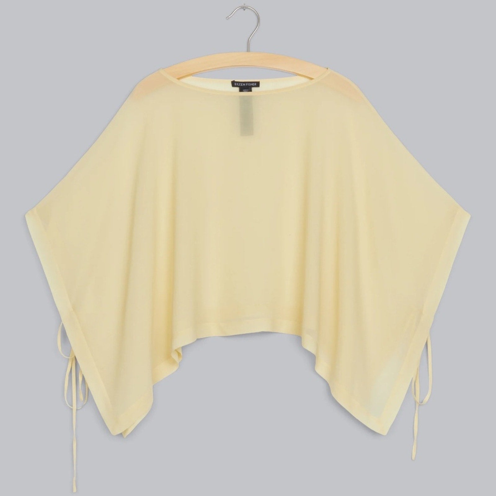 NWT Eileen Fisher Sheer Silk Georgette Poncho - size XS