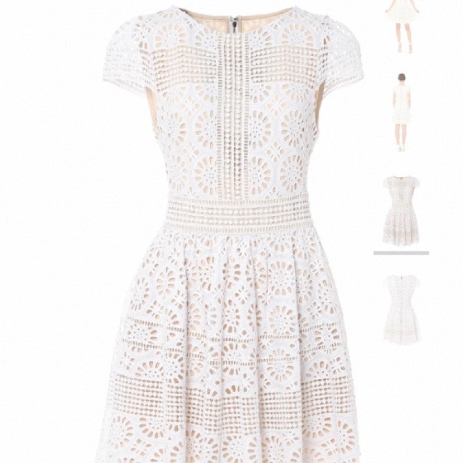 alice + olivia eyelet lace dress - size 0