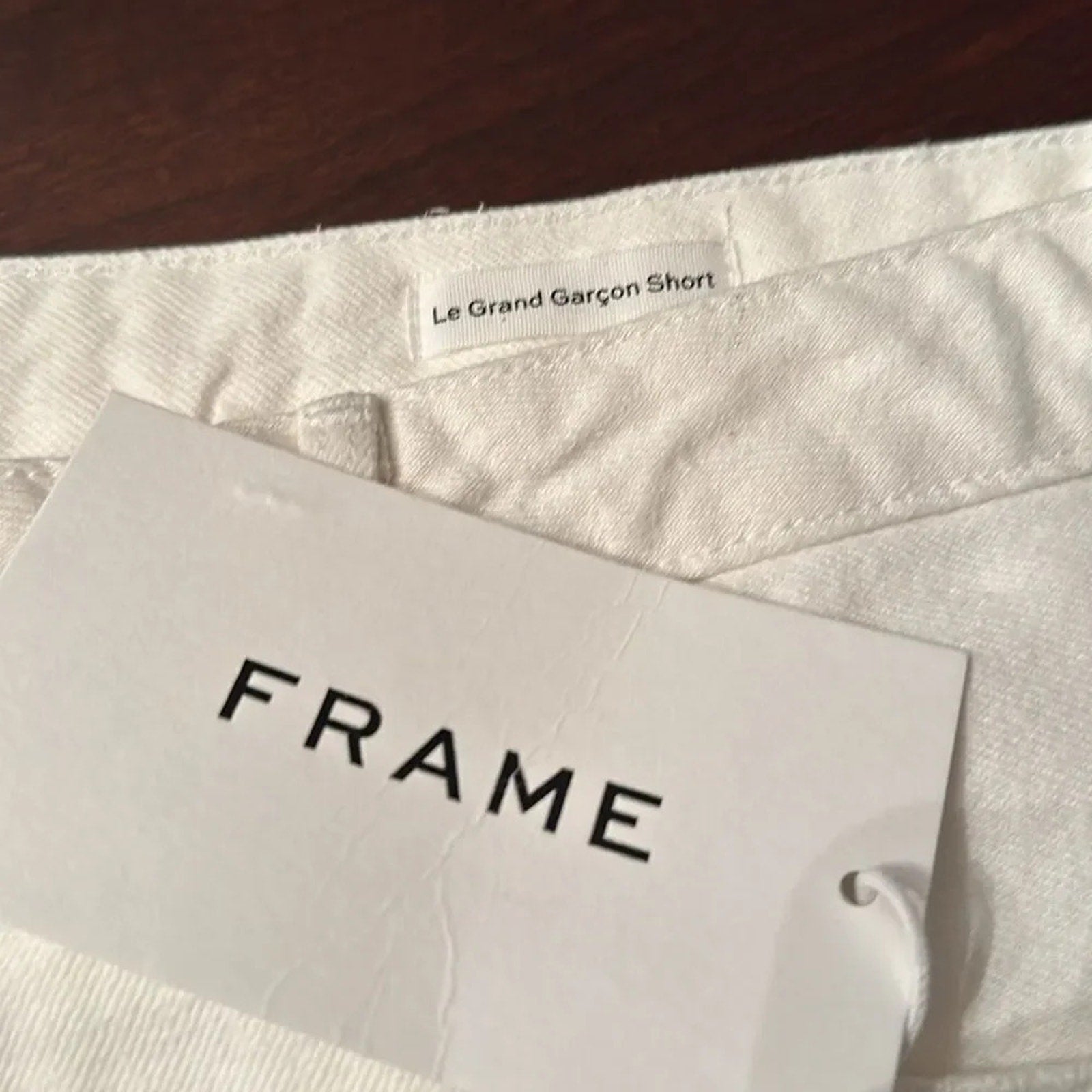NWT Frame White 'Le Grand Garçon' Shorts - 32