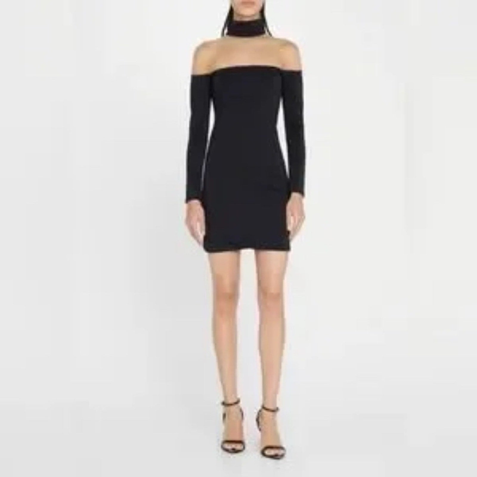 NWT Alice + Olivia Zahra Sheer Turtleneck Mini Dress - size 4