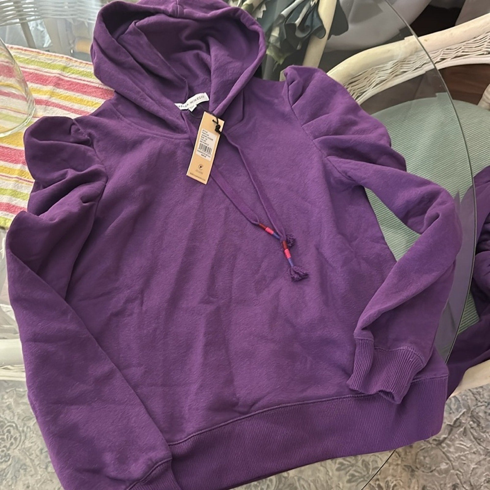 Rebecca Minkoff Janine Hoodie purple New with tags msrp $98 size XS