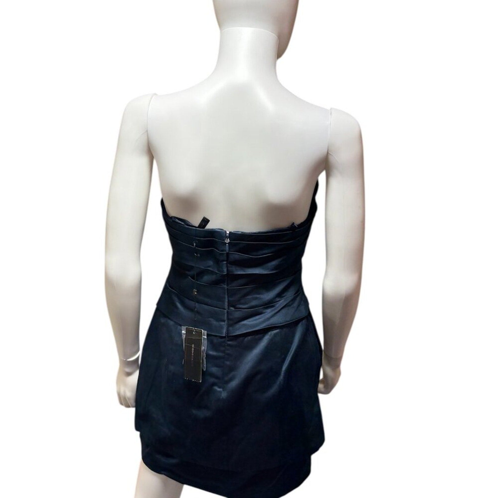 NWT Bcbg Maxazria Sienna Satin Pleated Dress - 6