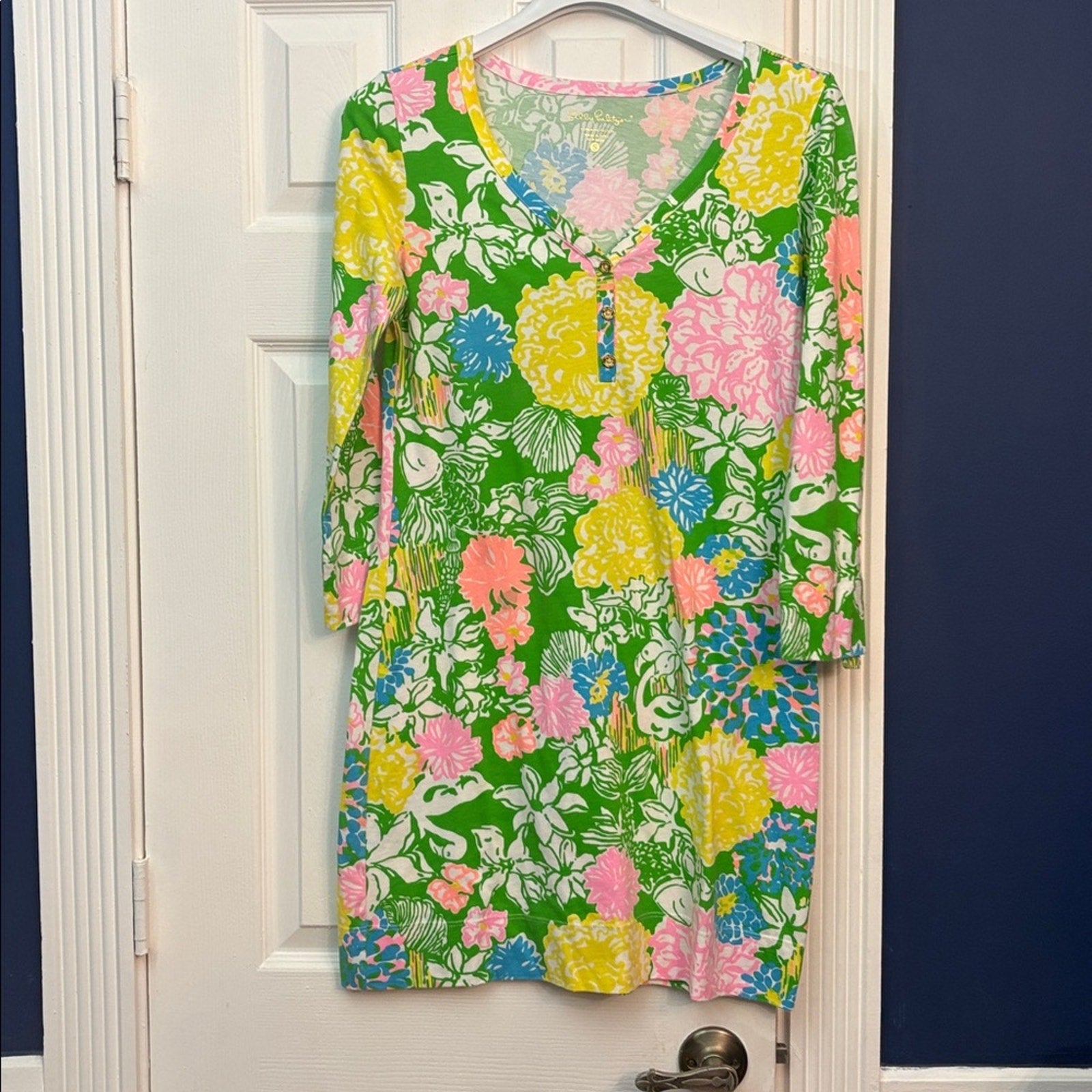 Lilly Pulitzer “Hibiscus Stroll” Palmetto Dress - size small