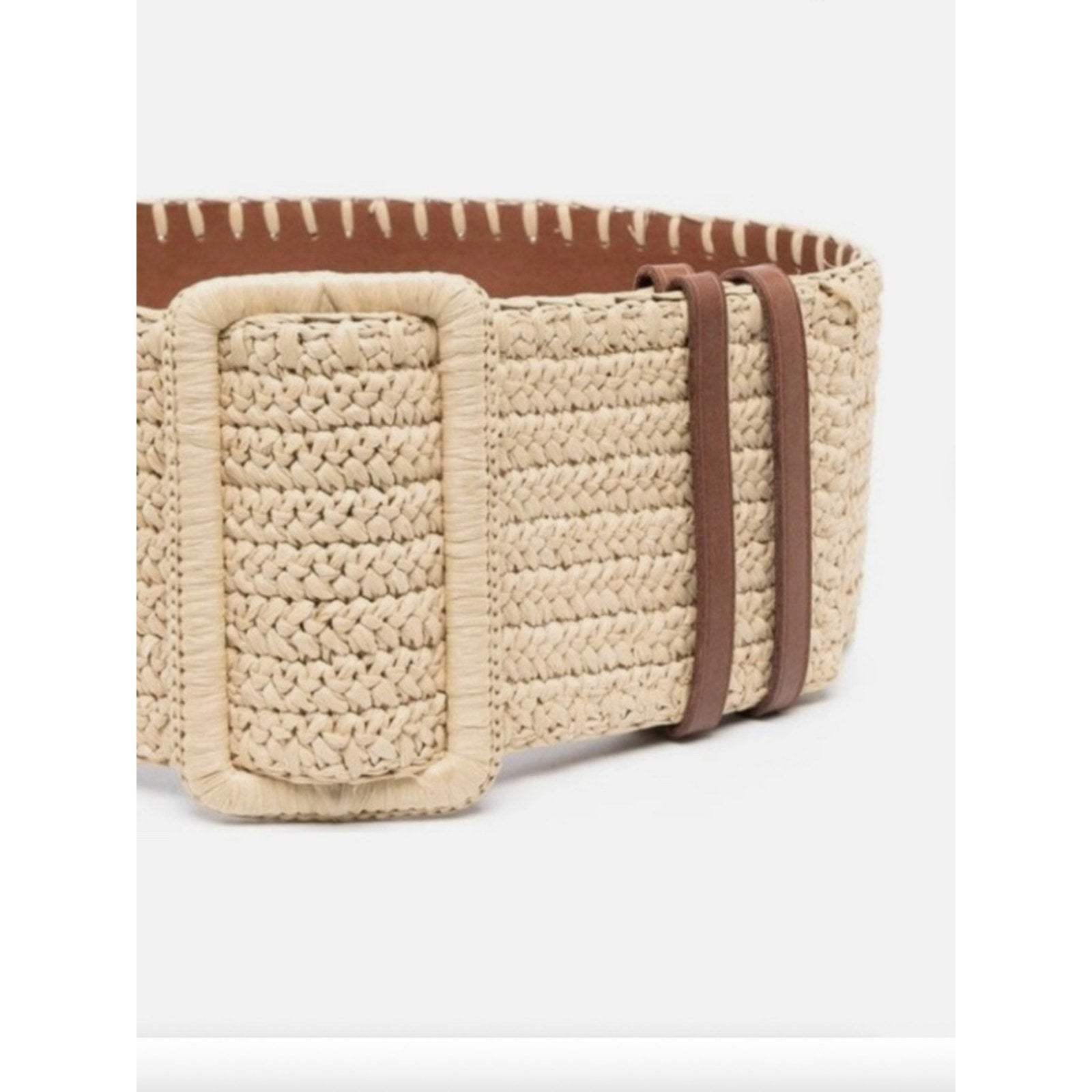 NWT Polo Ralph Lauren Raffia Reversible Belt - M 🌟