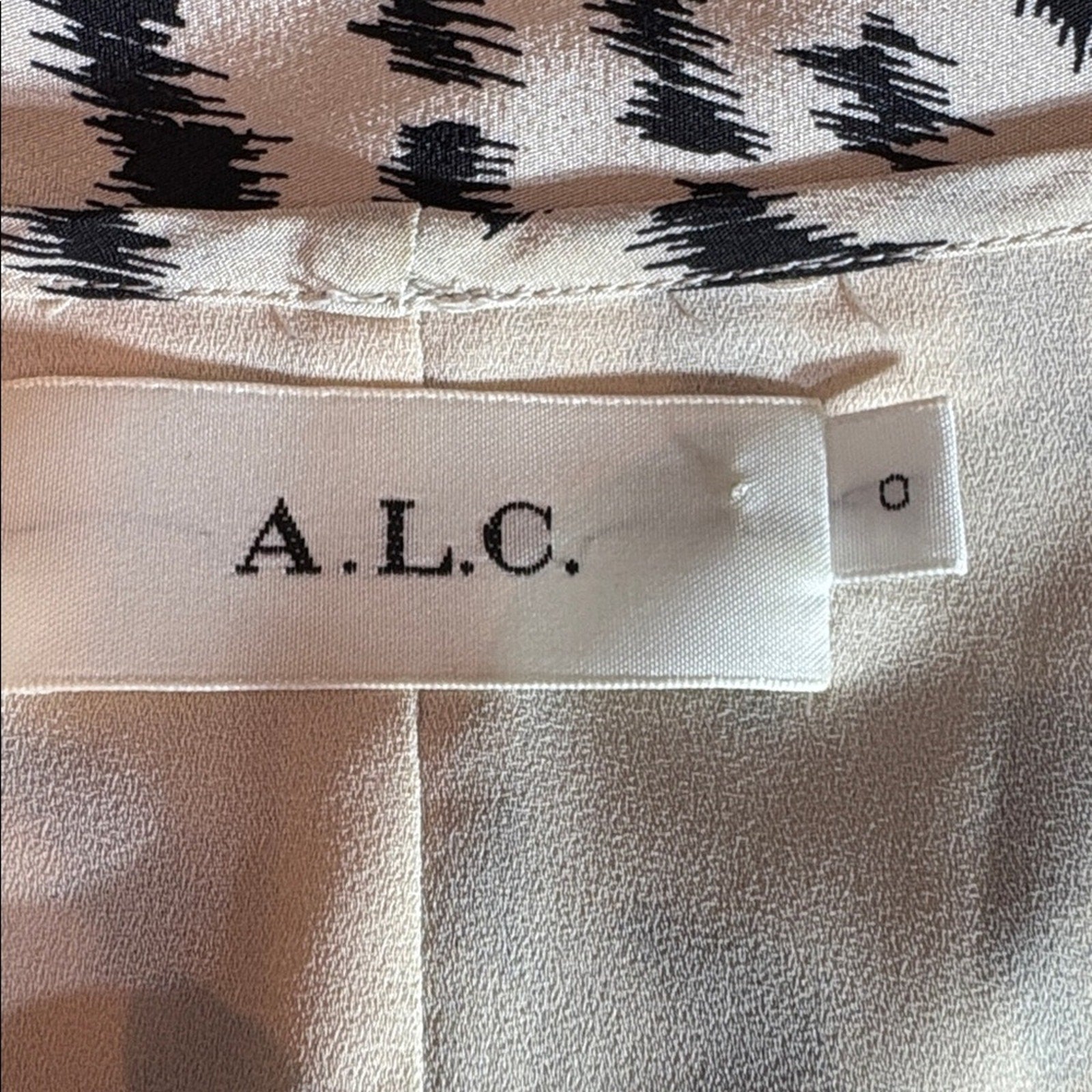 ALC | Eden Leopard Print Zip Front Silk Dress - size 0