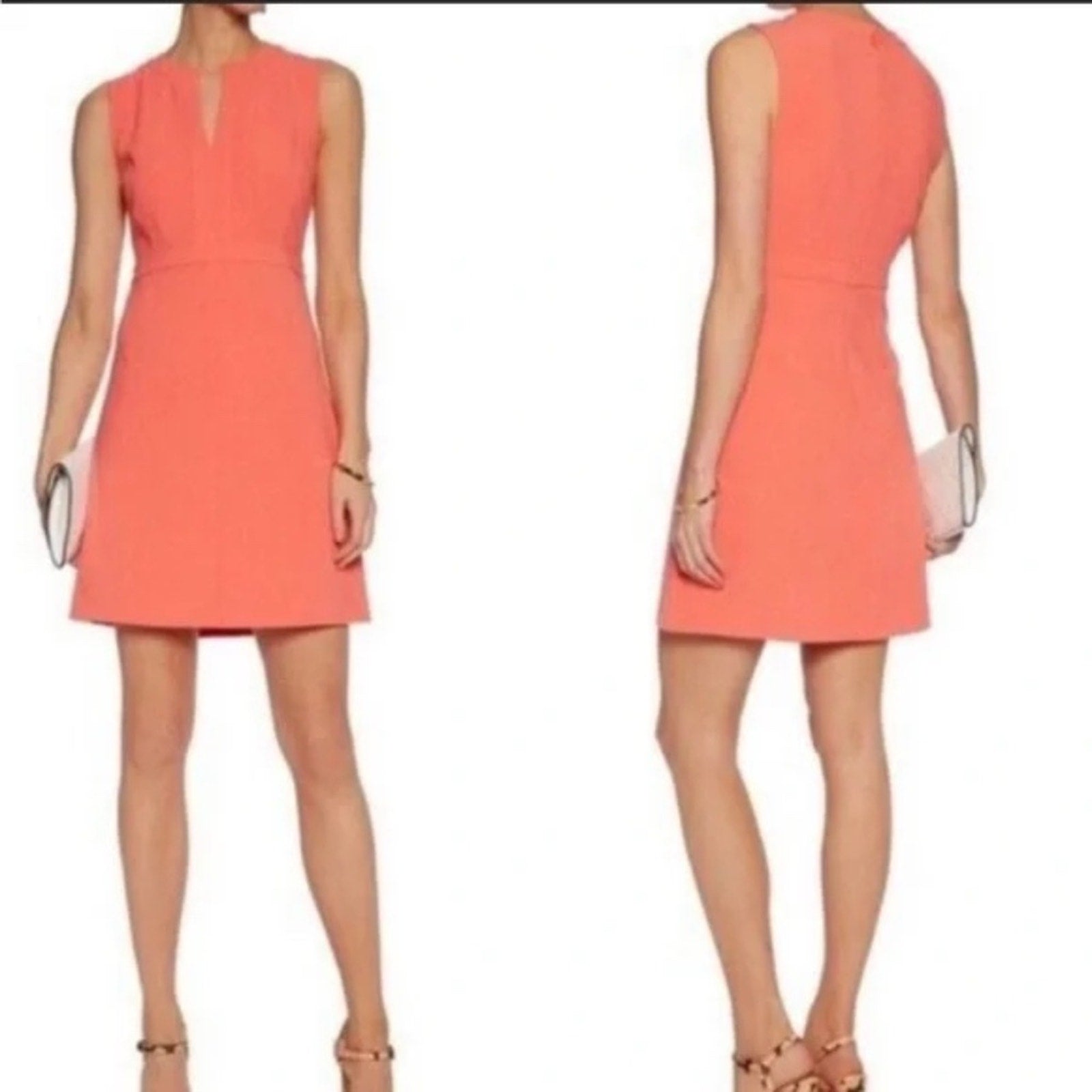 Diane Von Furstenberg Fleur Piqué Mini Dress - size 8