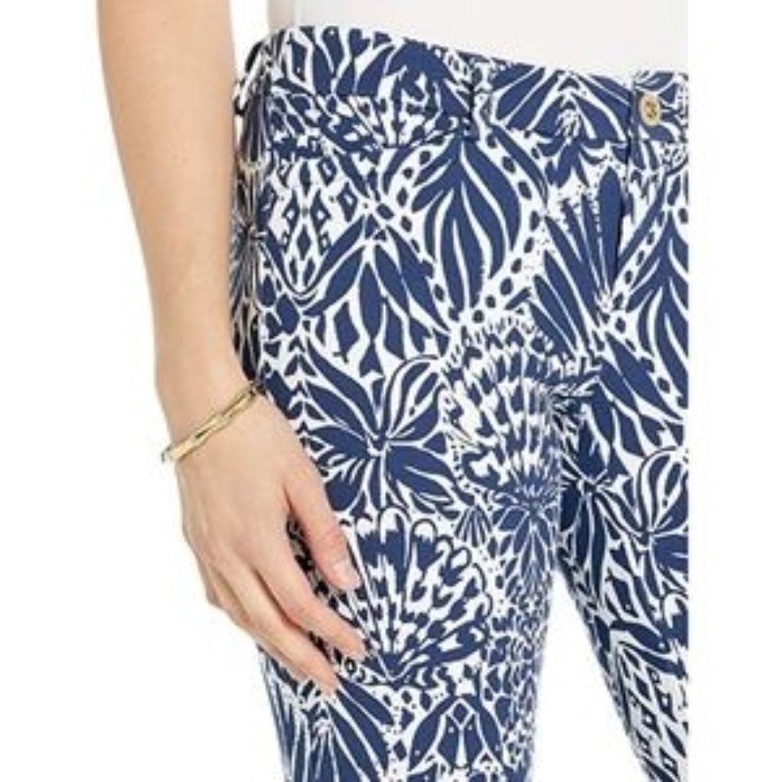 NWT Lilly Pulitzer Kelly Knit Skinny Ankle Pants Navy - 2