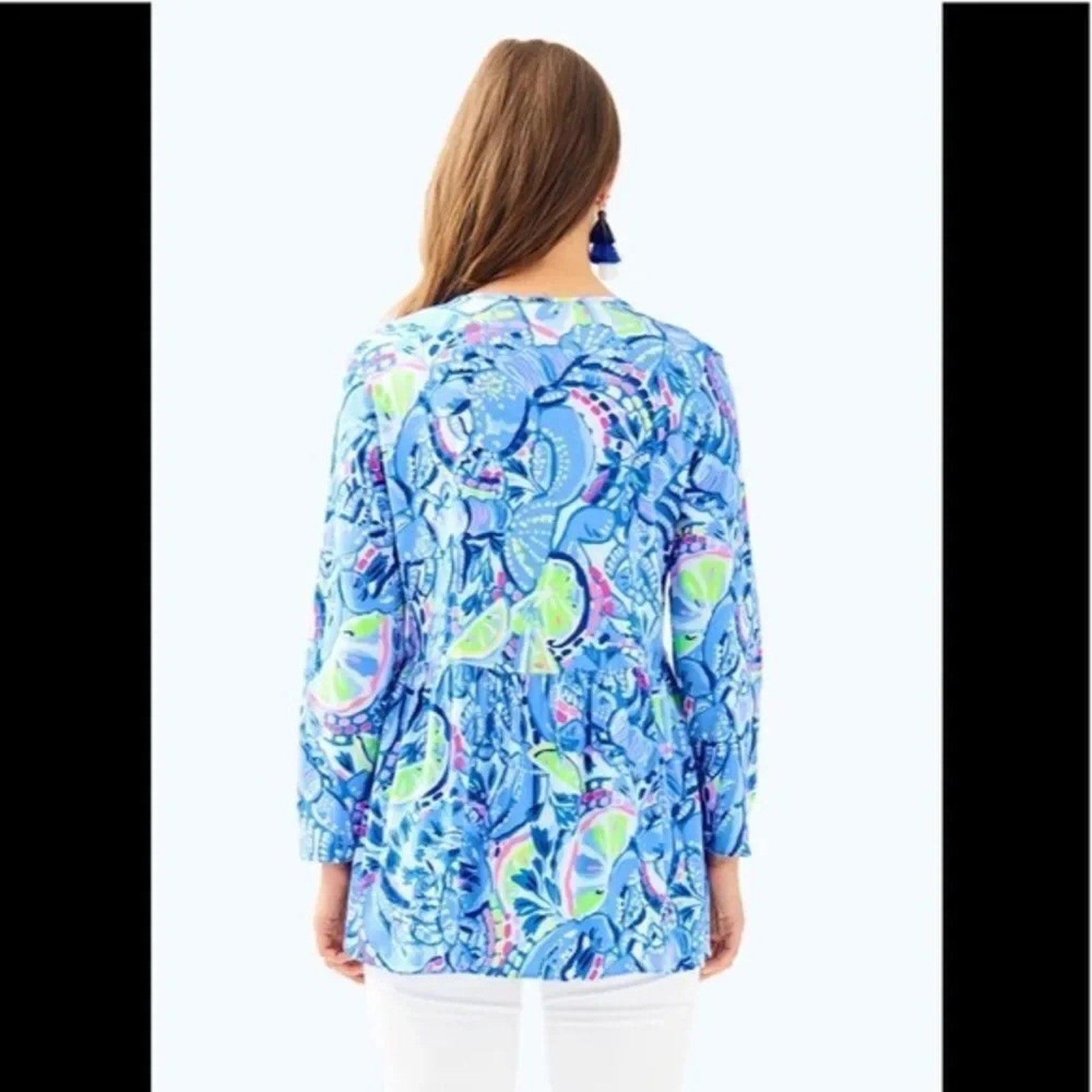 NWT Lilly Pulitzer Lyndsea Tunic Blue Peri Pinch - SIZE XXS