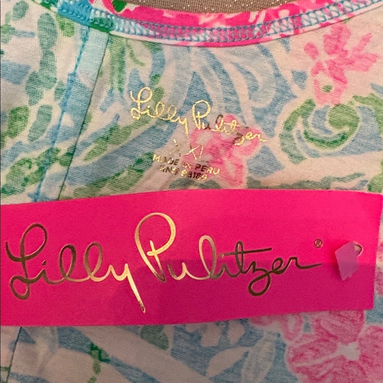 NWT Lilly Pulitzer Newberri Amalfi Blue Leaf It Wild  Tank Dress - XL