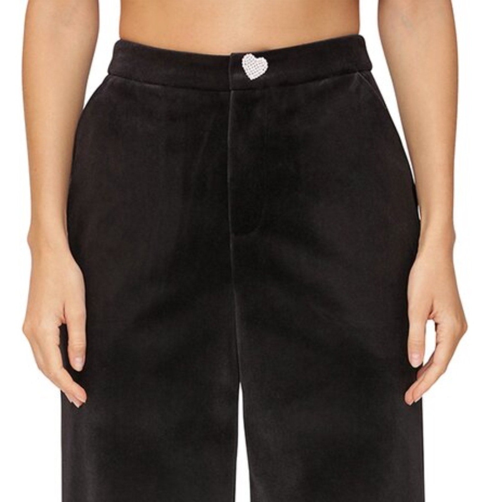 NWT Avec Les Filles black velvet pants - size 2