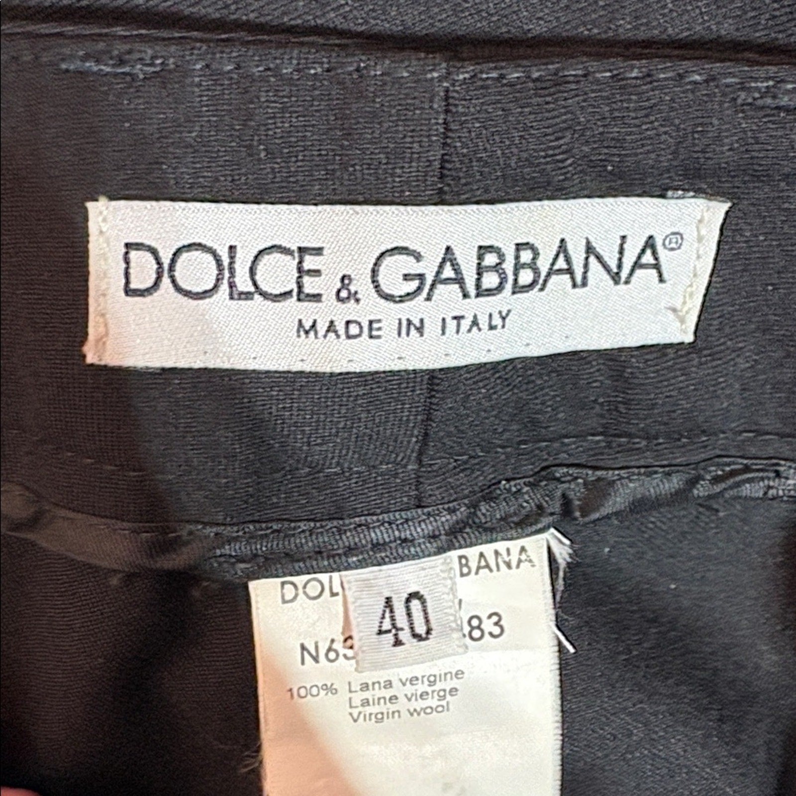 Dolce & Gabbana Stretch Wool Tailored Pants - size 40 (US 4)
