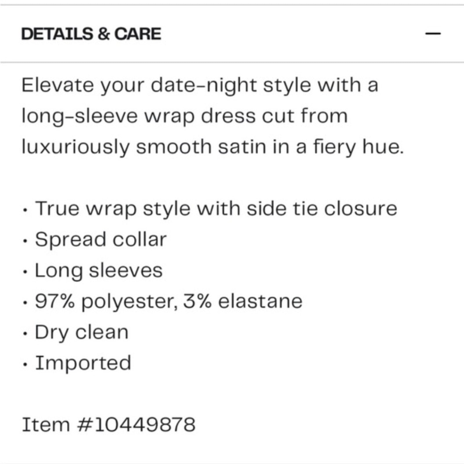 NWT ASTR the Label Satin Long Sleeve Wrap Minidress - size M