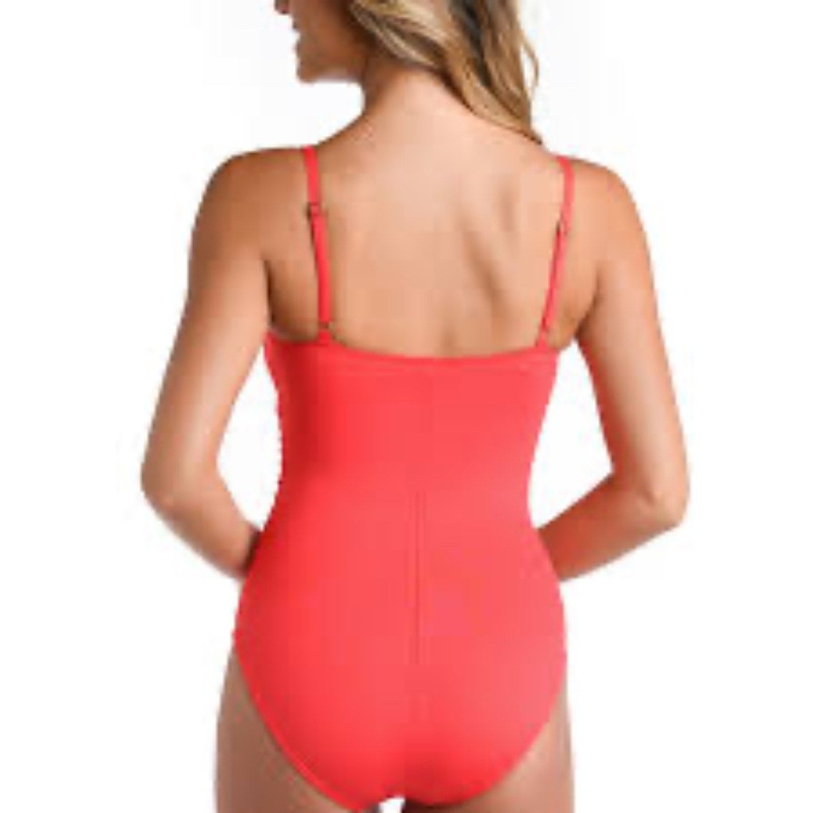NWT La Blanca Island Goddess Lingerie One Piece Swimsuit Cherry Red - size 2