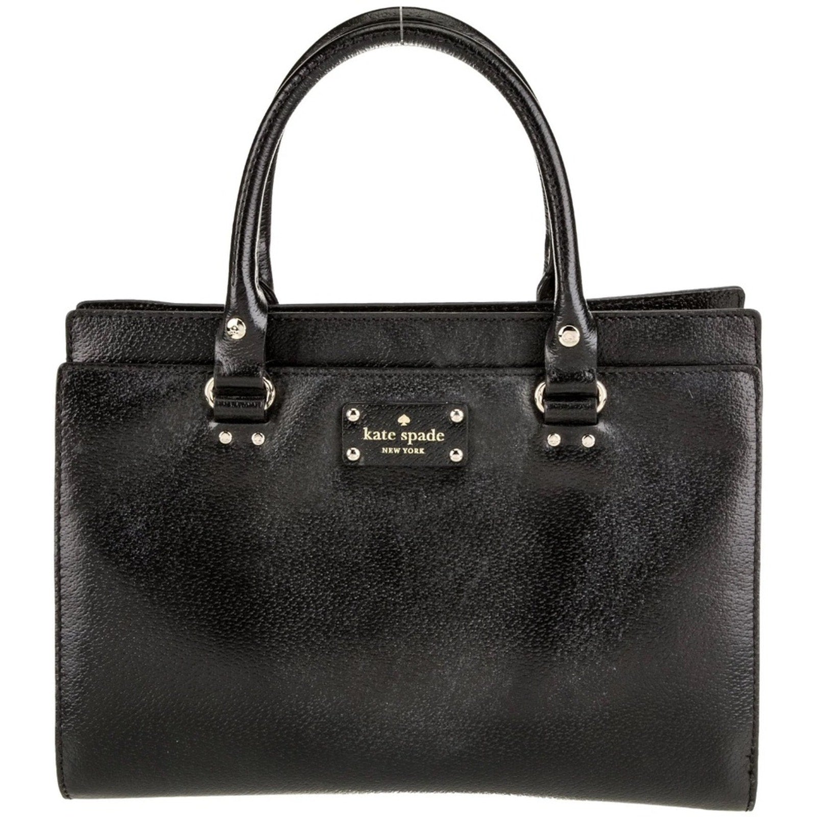 Kate Spade Wellesley Durham Black Leather Triple Compartment Satchel Bag