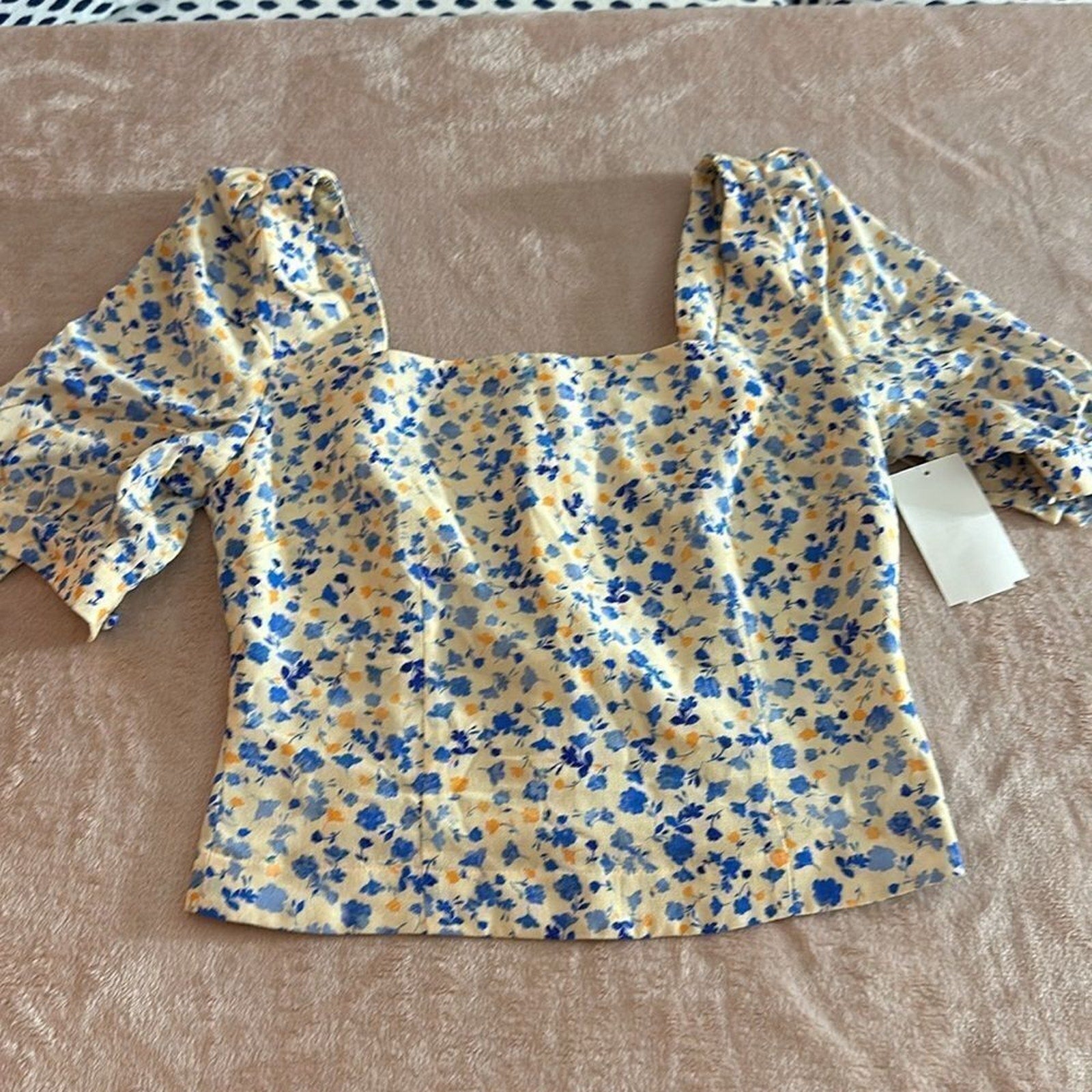 NEW Favorite Daughter The One That Got Away Floral Square Neck Blouse - size XS