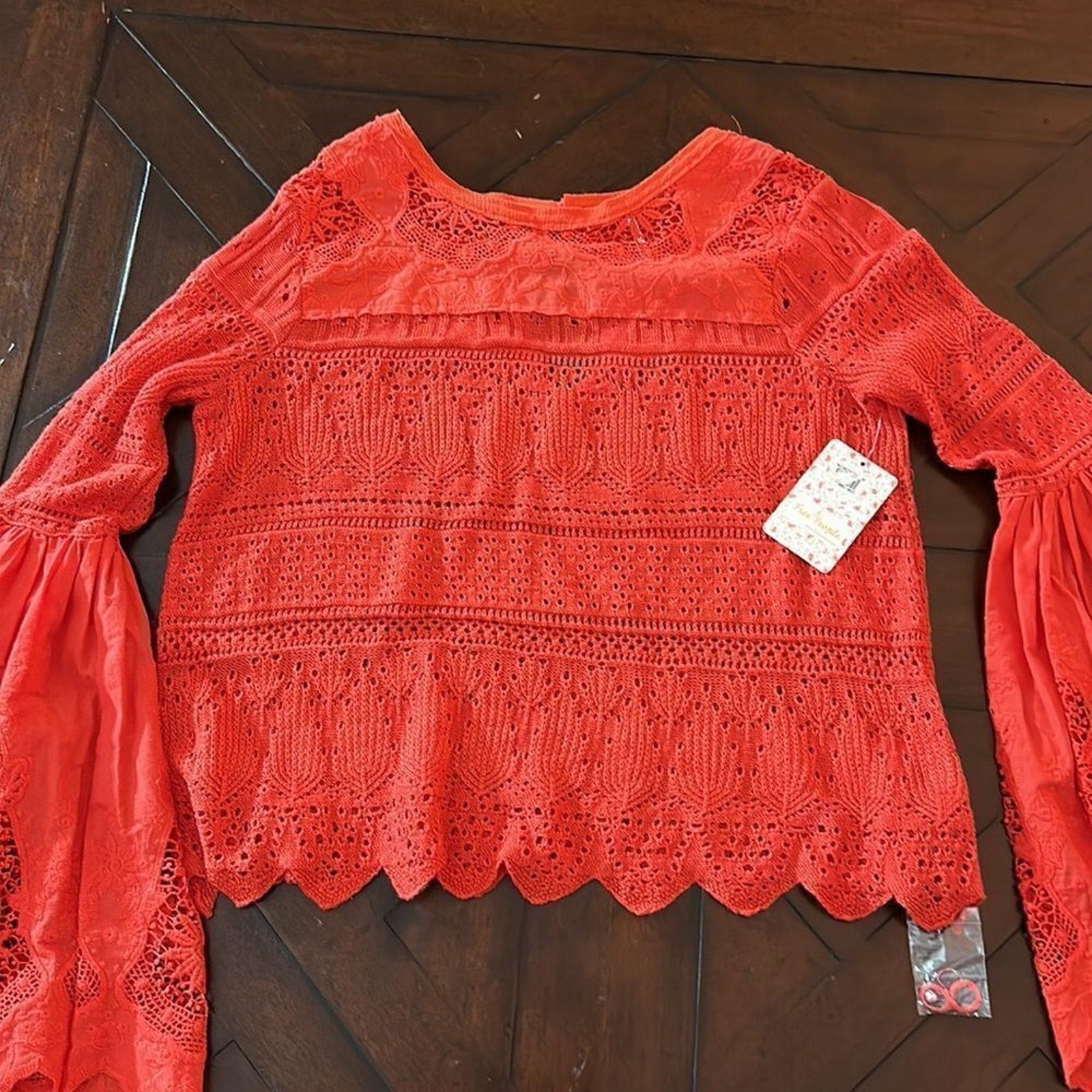 NWT Free People Once Upon a Time Lace Top - size XS