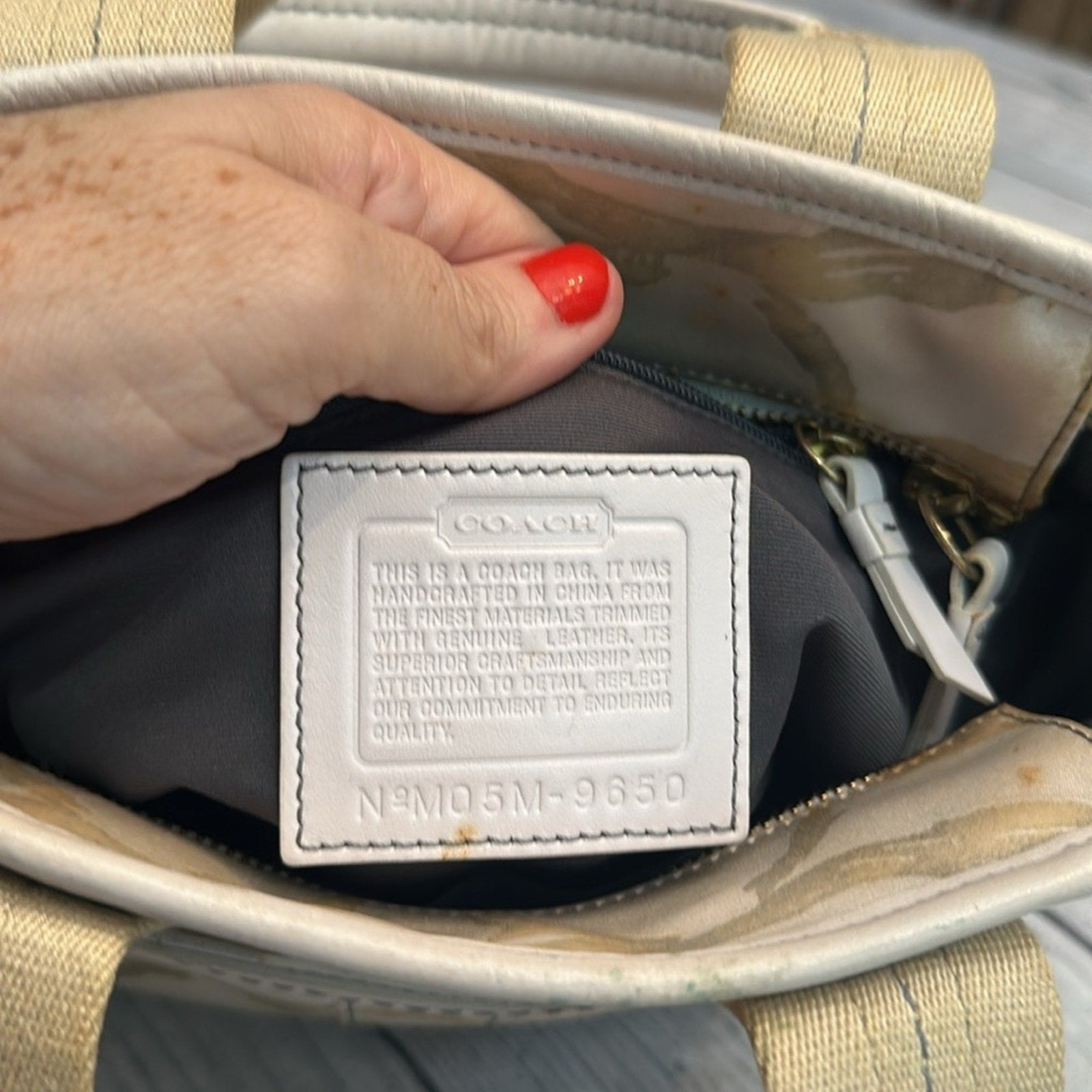 Coach hand bag Y2K white