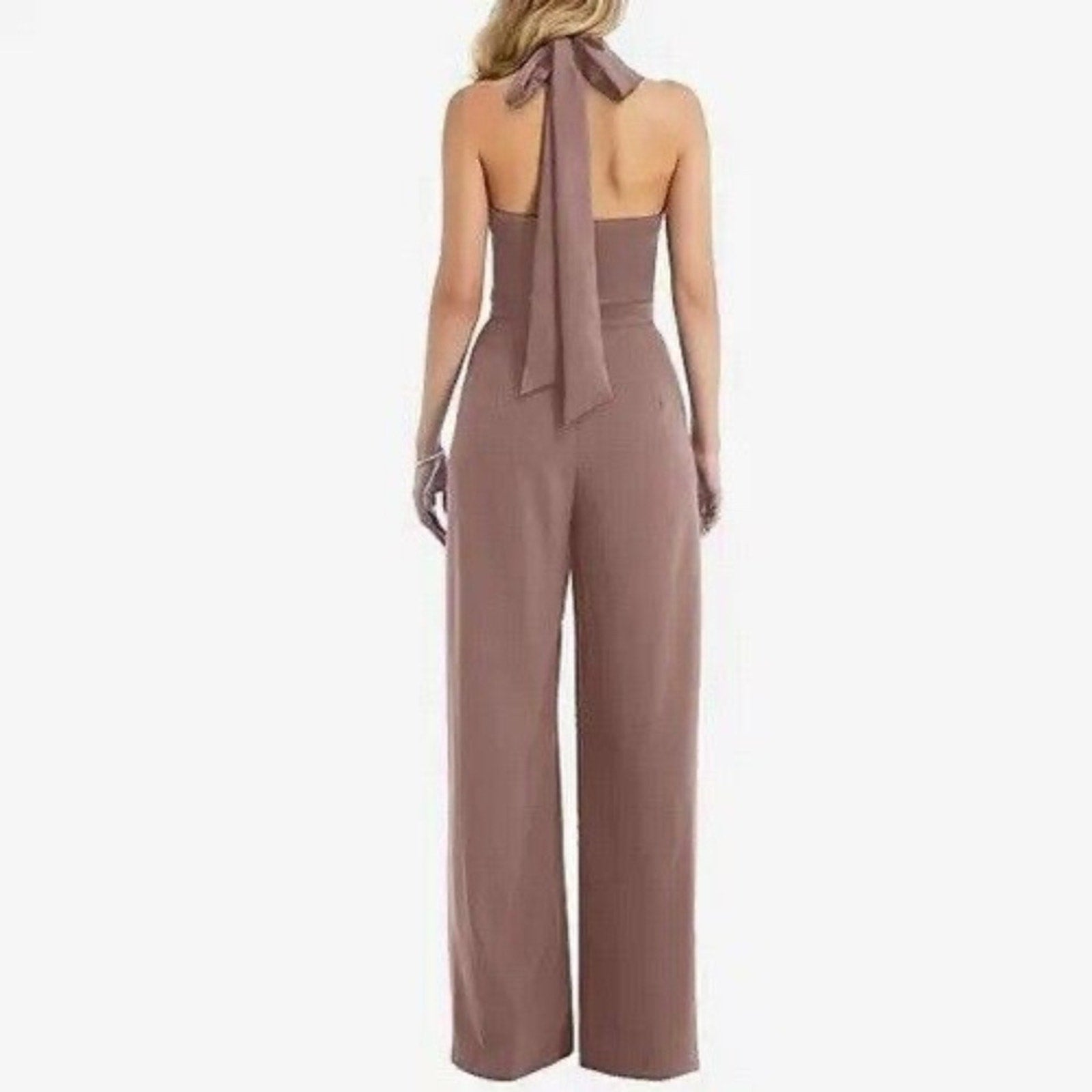 NWT After Six Sienna High-neck Open-back Jumpsuit Size 4 $252