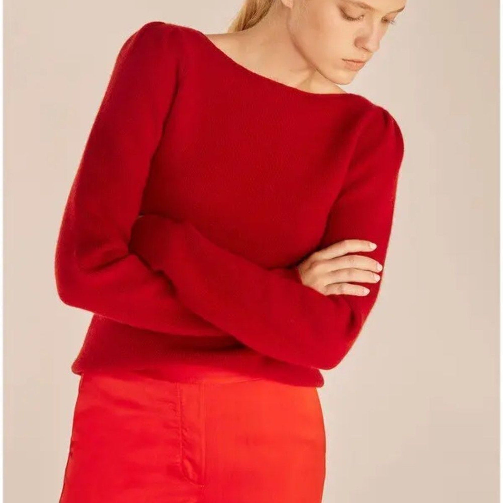 NEW REBECCA TAYLOR  Double Faced Cashmere Sweater - size XL