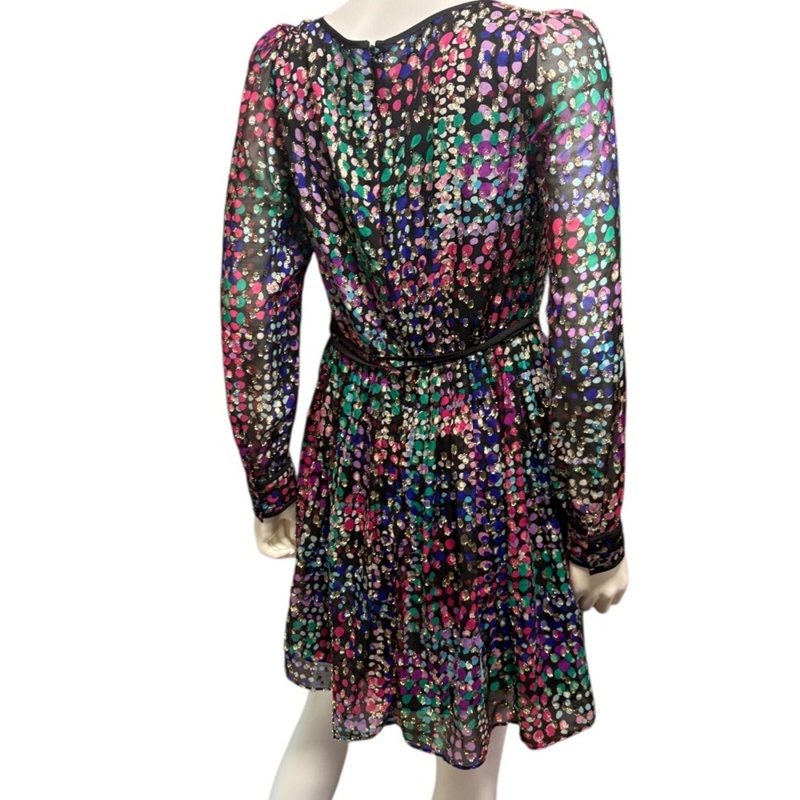 Kate Spade Metallic Polka Dot Mini Dress Make Magic MSRP $428 - size M