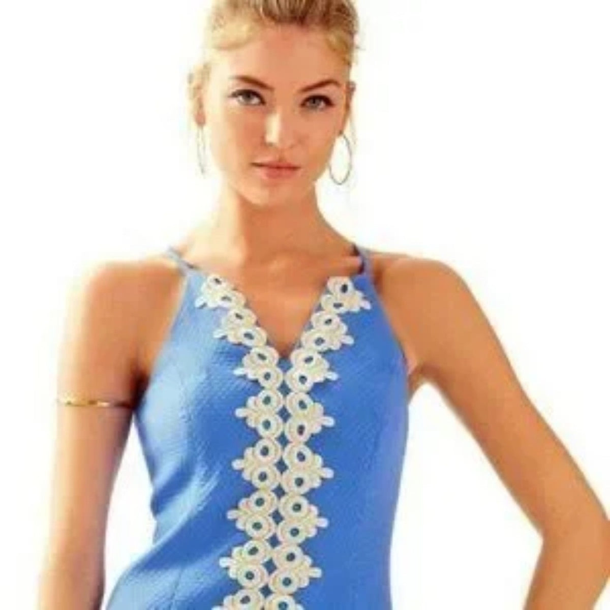 Lilly Pulitzer Pearl Blue and Gold Shift - size 2