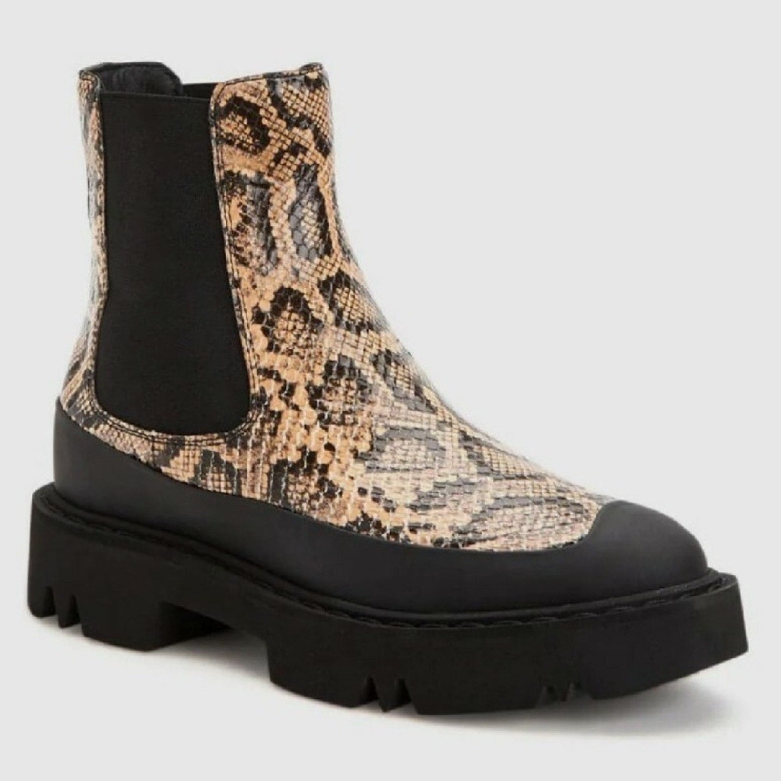 AQUATALIA CHELSEA ANKLE BOOTS HOLLY SNAKE EMBOSSED - size 9
