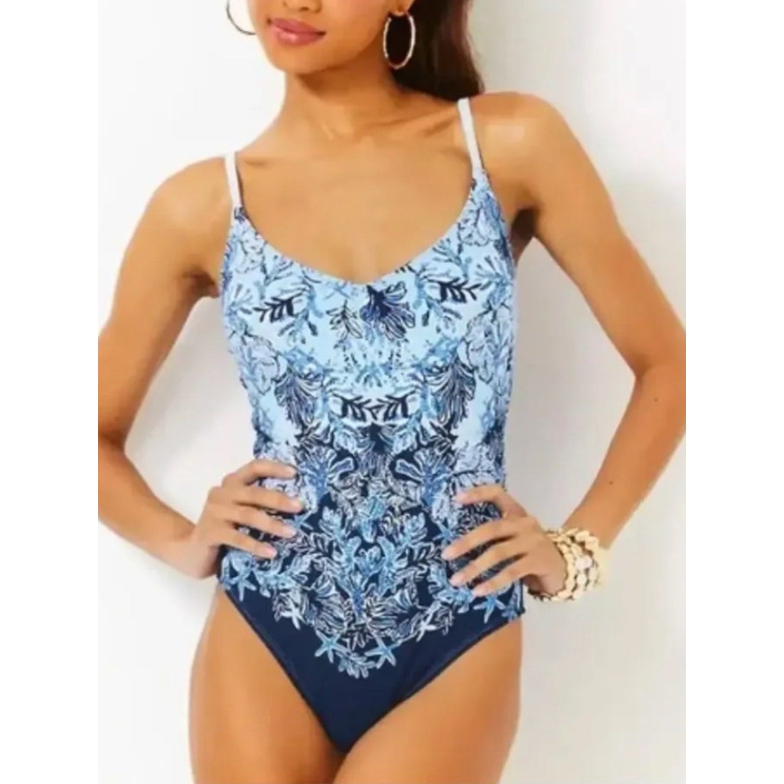 LILLY PULITZER Womens Klynn One-Piece Swimsuit - 12 🌟