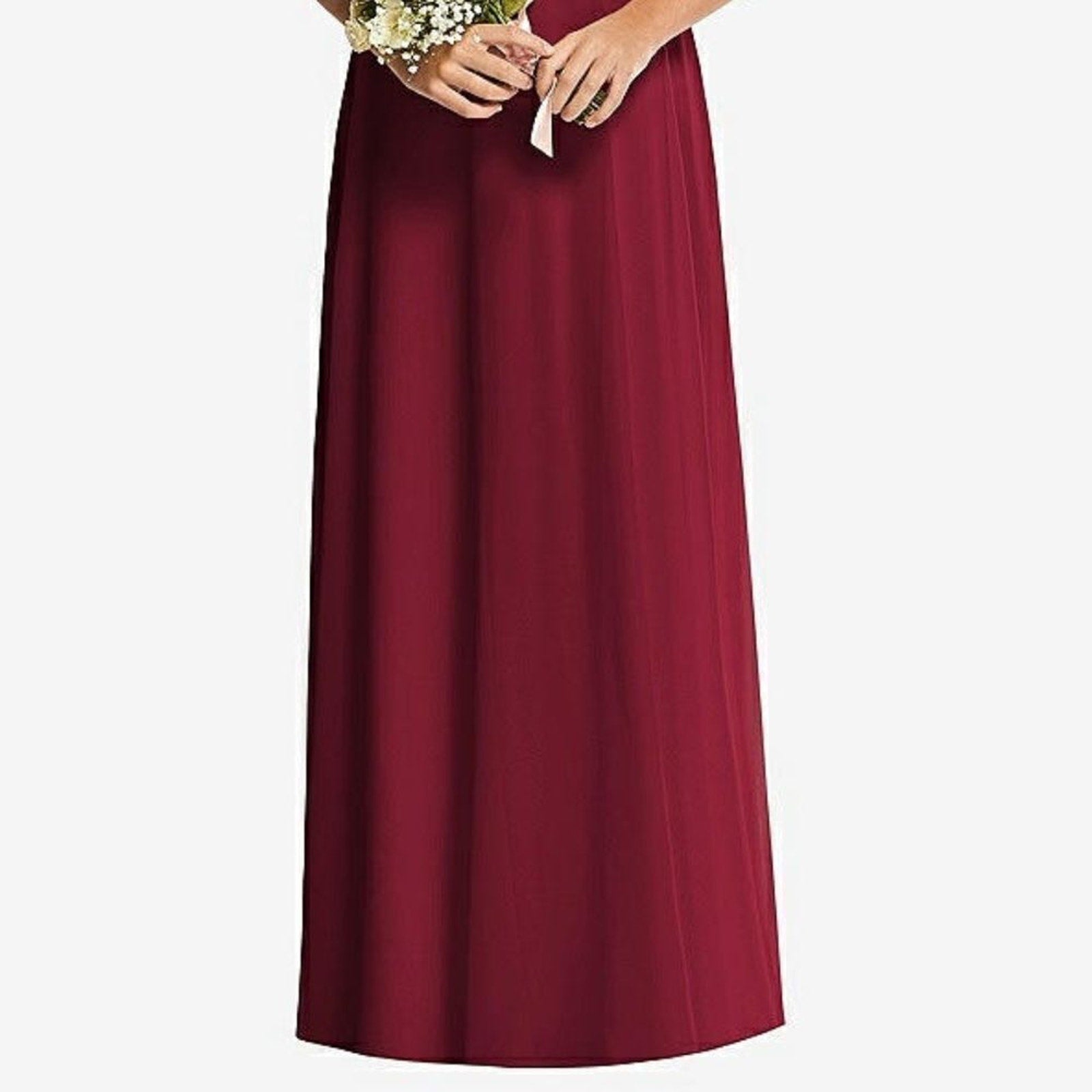 NWT DESSY COLLECTION JUNIOR BRIDESMAID DRESS JR548 IN BURGUNDY - size 16 Juniors