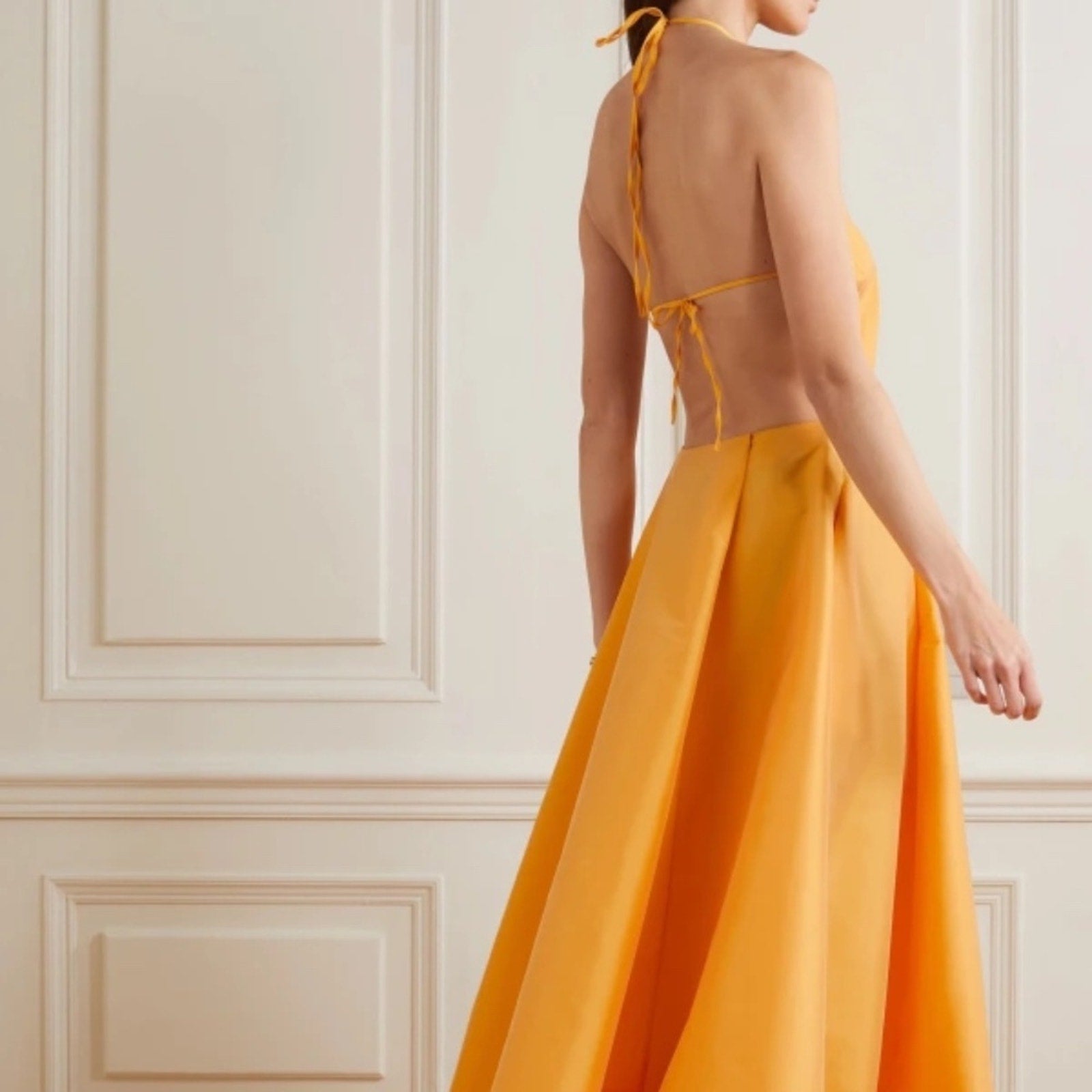 BERNADETTE Satin Taffeta Open-Back Gown - size 38 (= US 6)