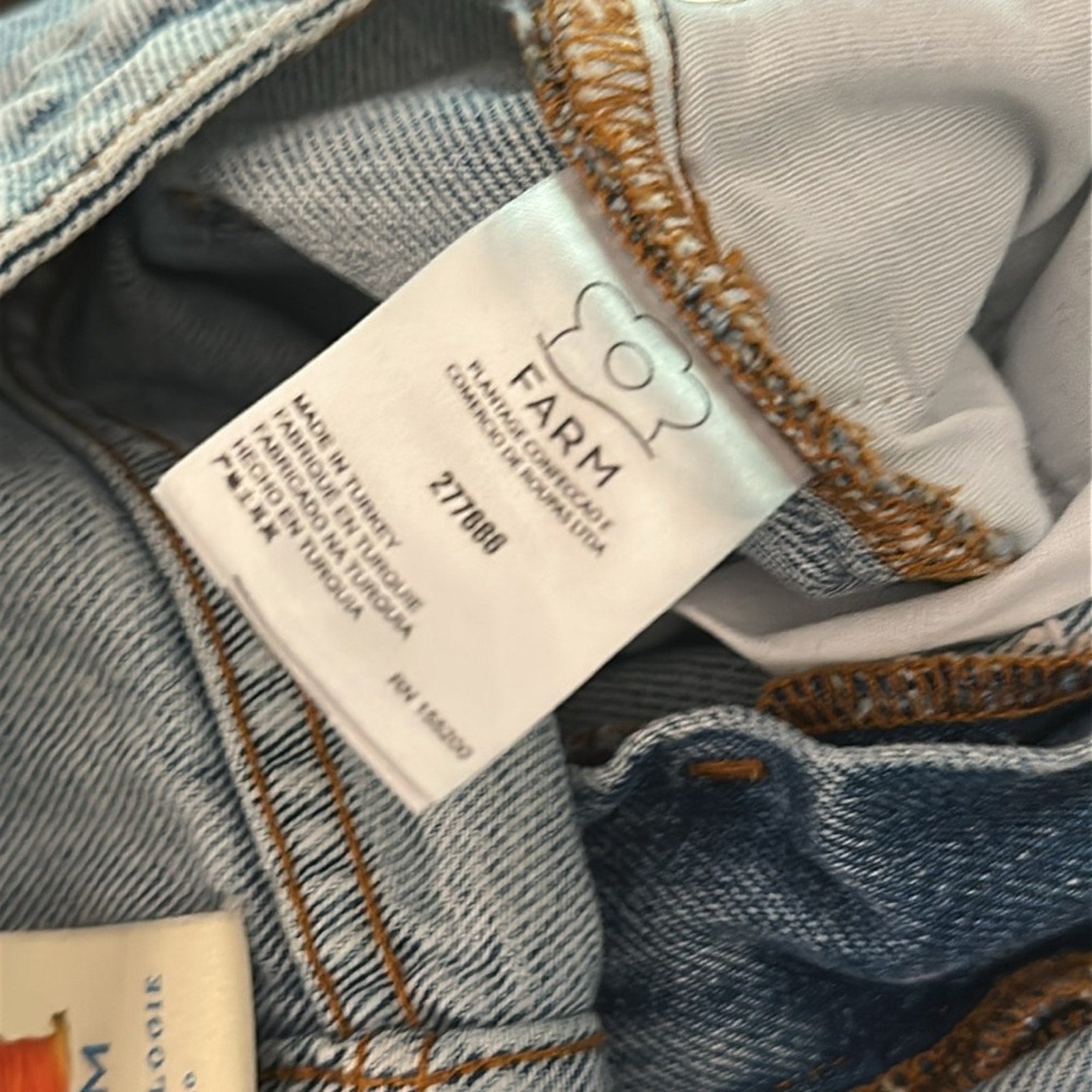 Farm Rio Anthropologie tropical denim skirt - size M
