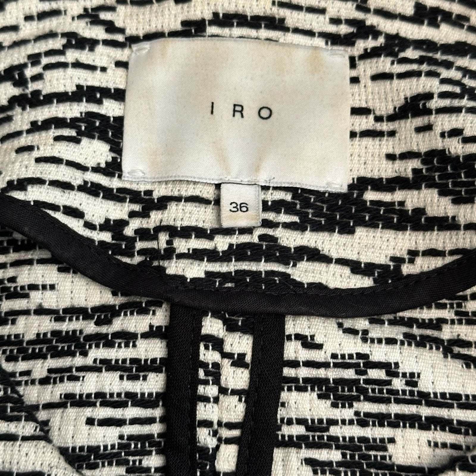 Iro Tweed Pattern Evening Jacket - size 36 (US size 4 or small)