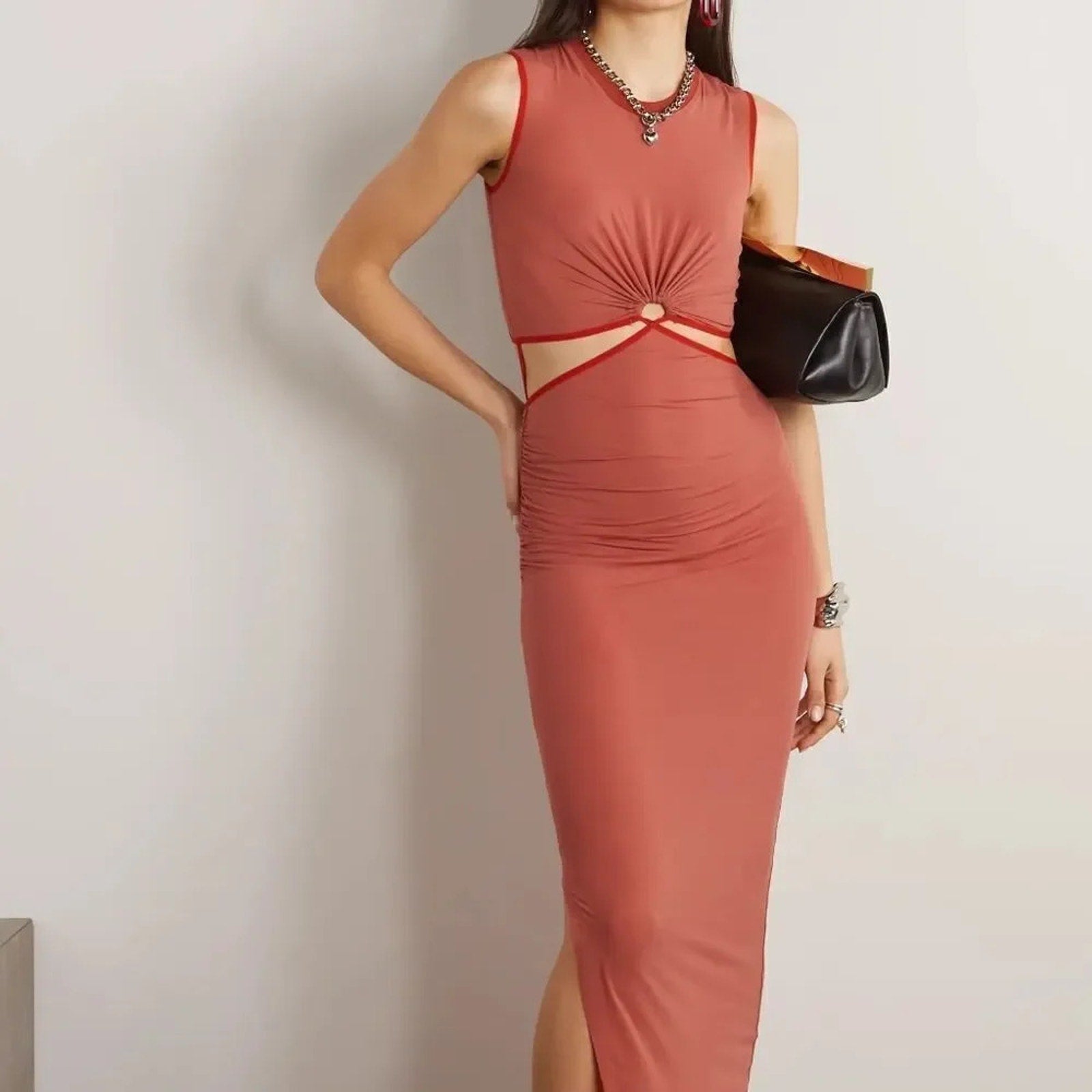 NEW Nensi Dojaka RUNWAY Cut-Out Maxi Dress - size XS