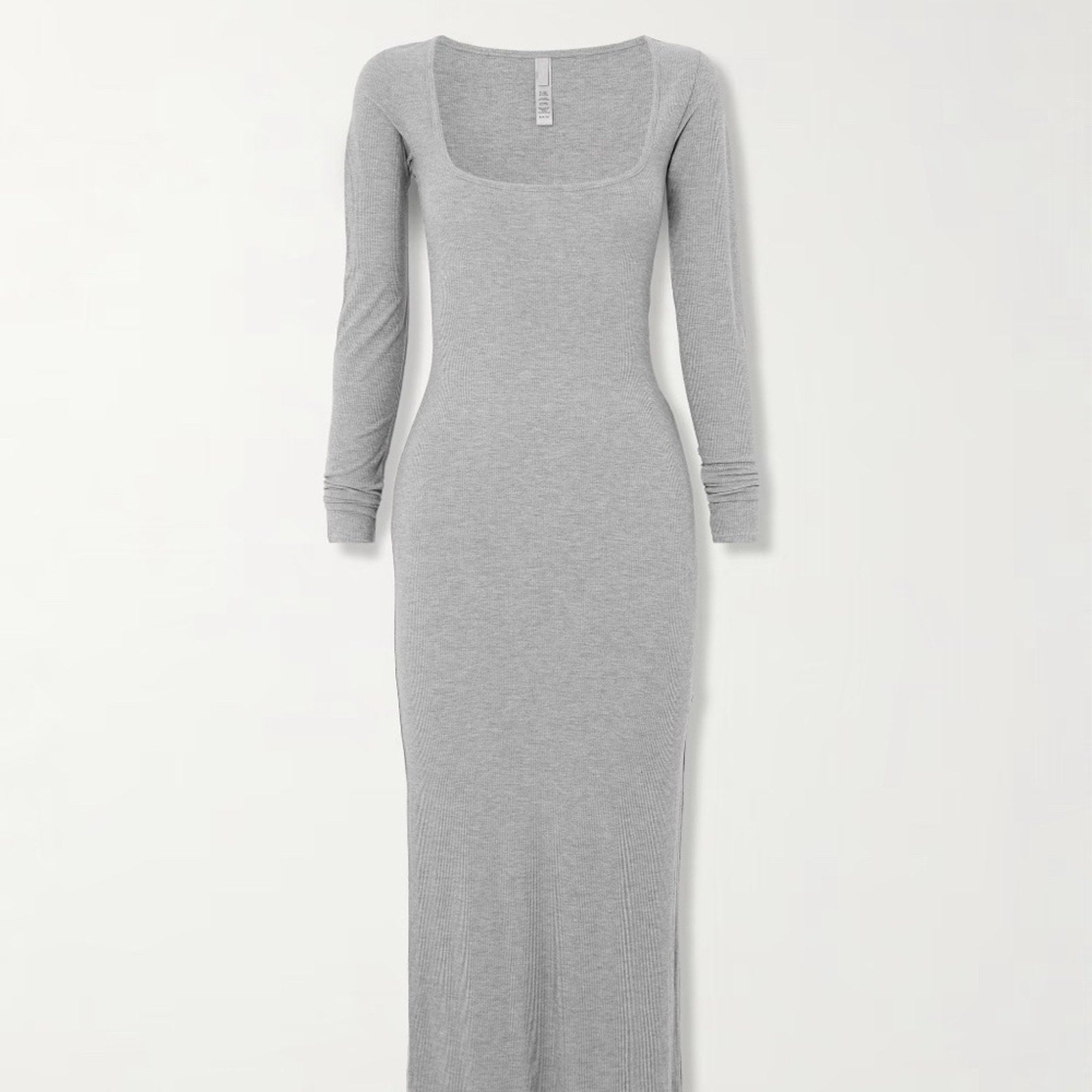 NWT SKIMS Soft Lounge Long Sleeve Dress - Heather Grey - size small