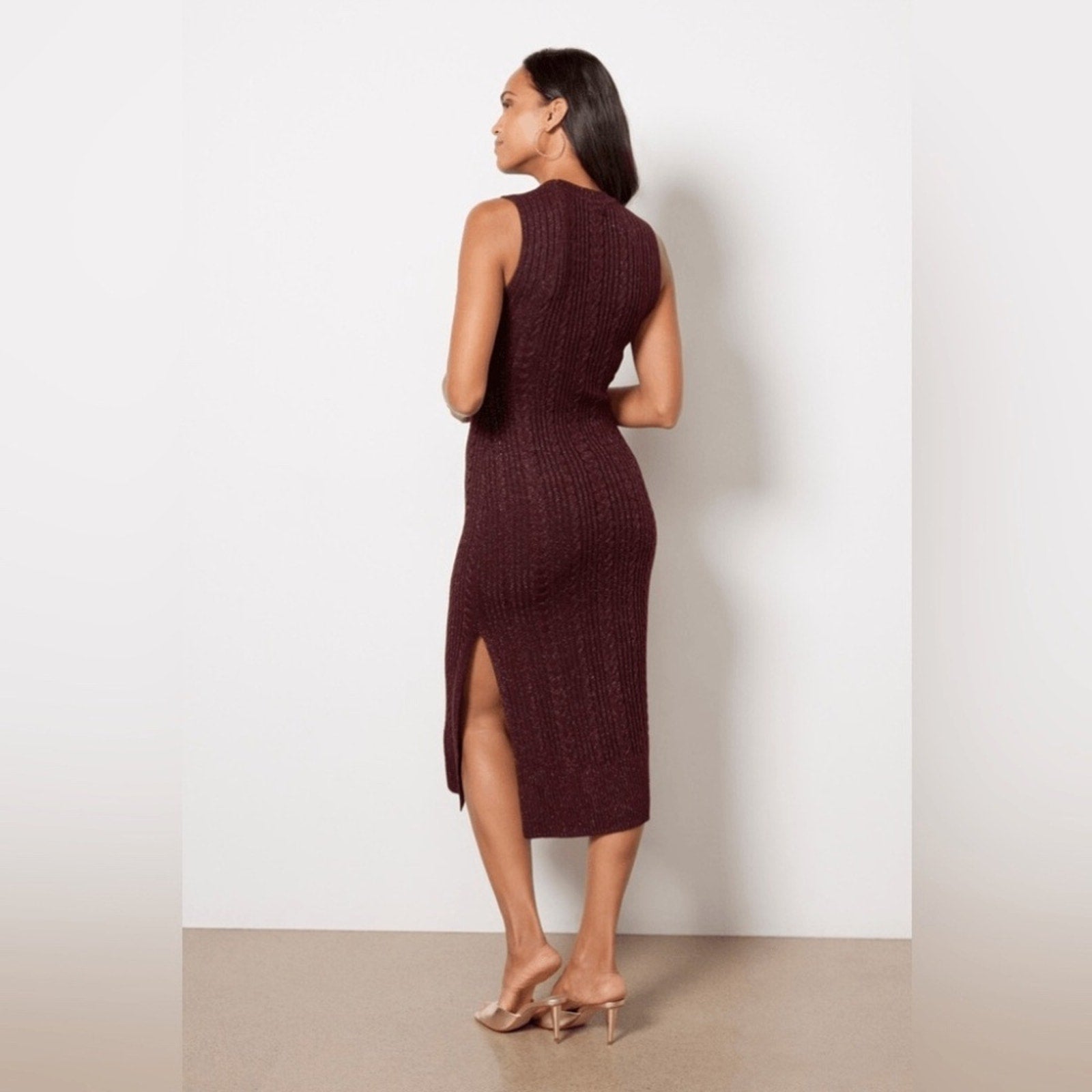 NWT Paige Marium Midi Burgundy Red Sweater Dress - size M