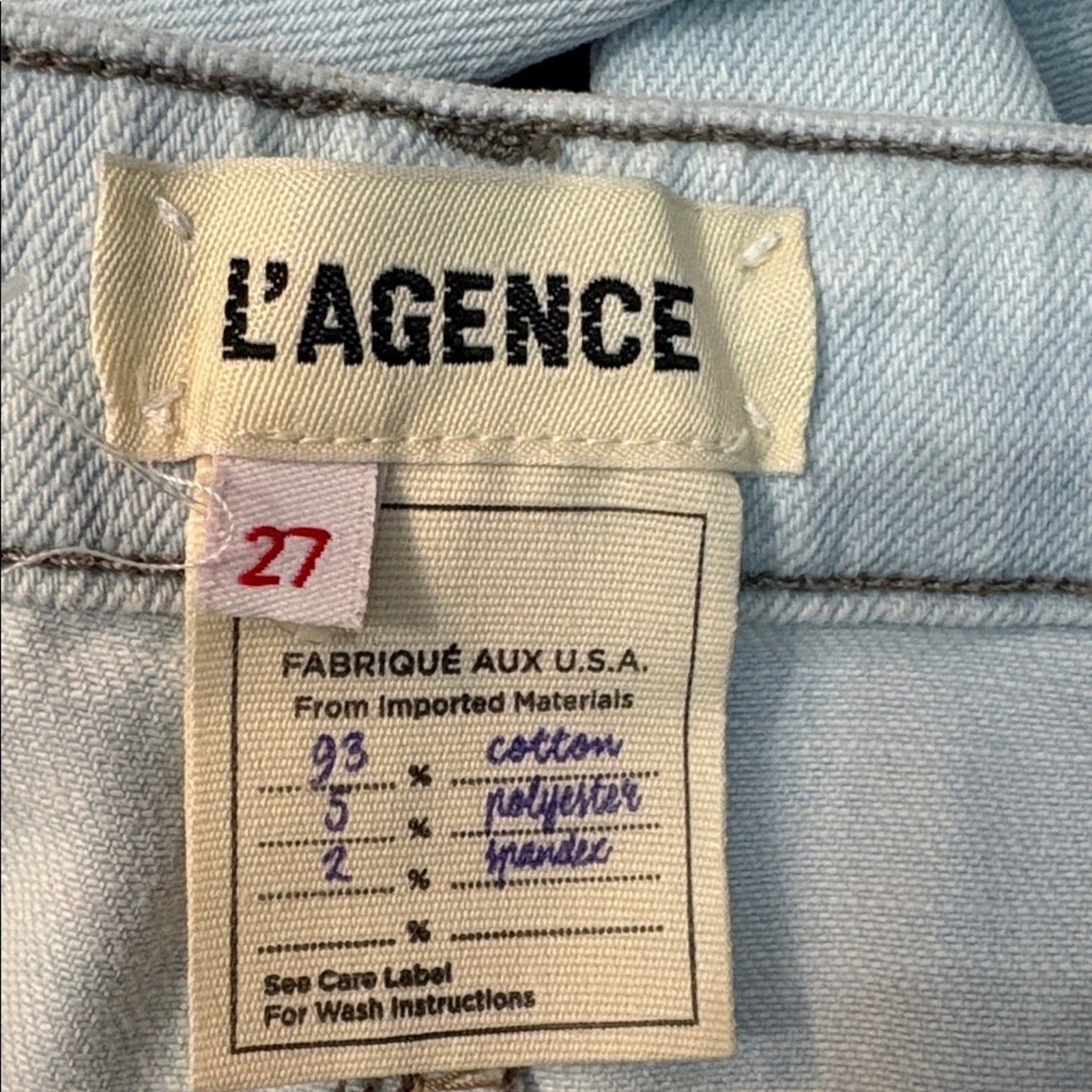 NWT L'AGENCE - HIGH LINE H/R SKINNY - FADE OUT - size 27