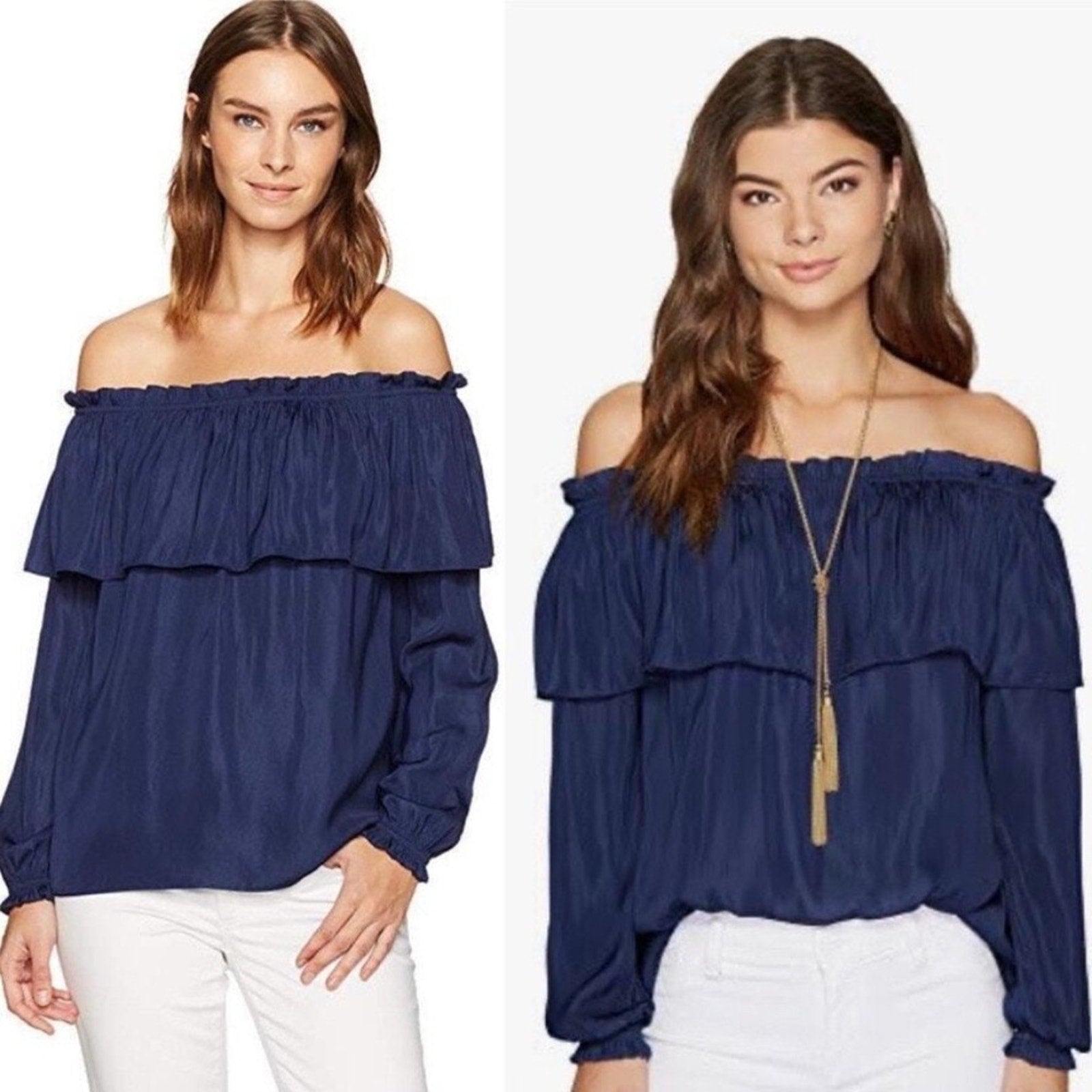 Lilly Pulitzer Women's Dee Top Satin Off-Shoulders - size XS