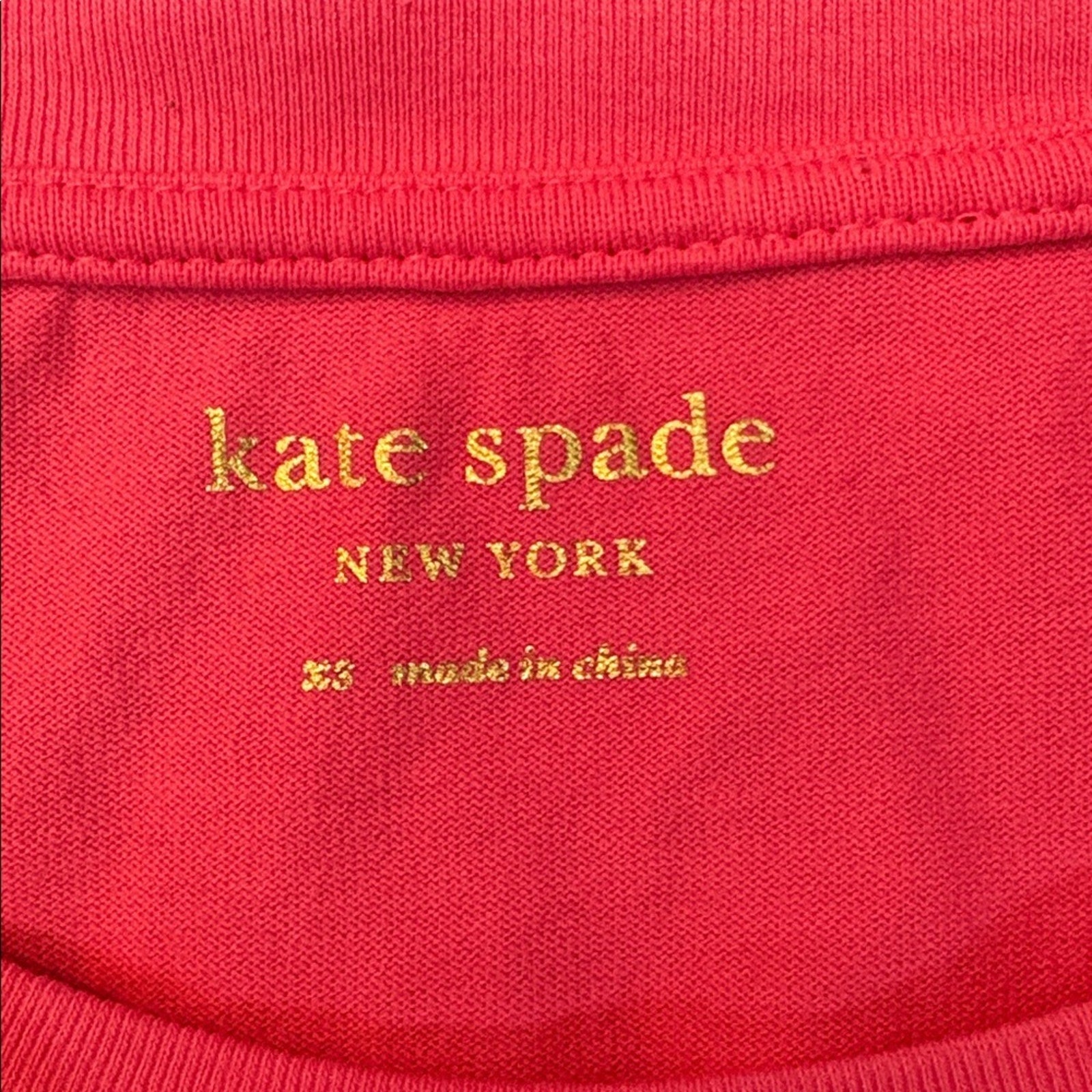 Kate Spade Peplum Tee In Deep Dahlia - size XS