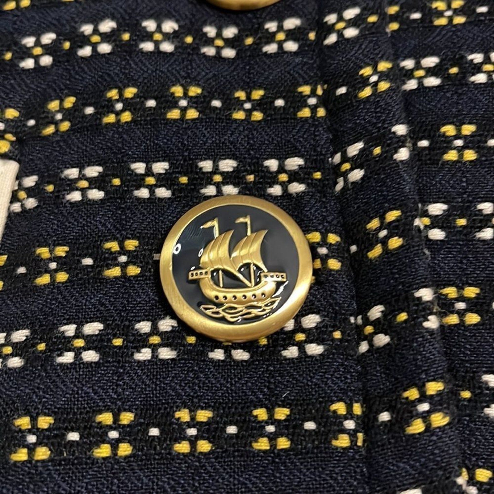 Beautiful vintage Juicy Couture tweed nautical jacket - size 8