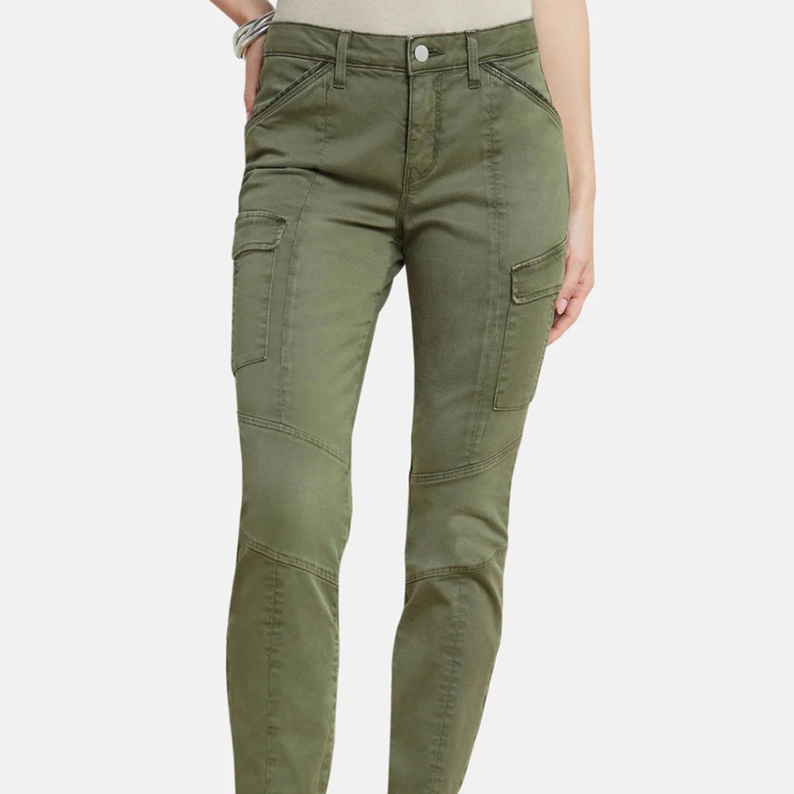 NWT L'AGENCE PATTON CARGO SKINNY PANT BRIGADE - size 34