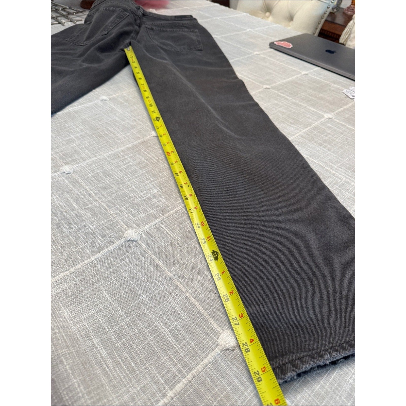 Ag Alexxis High-Rise Vintage Straight Jean Black Stone - 28 🌟