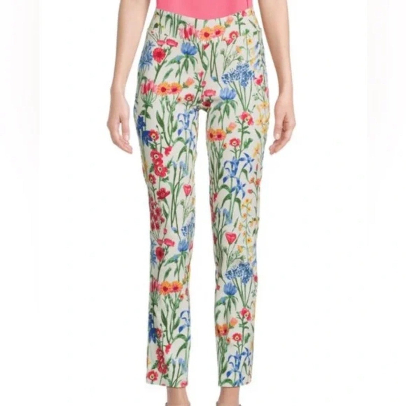 J McLaughlin Floral Maisie Pull On Pants - size 2
