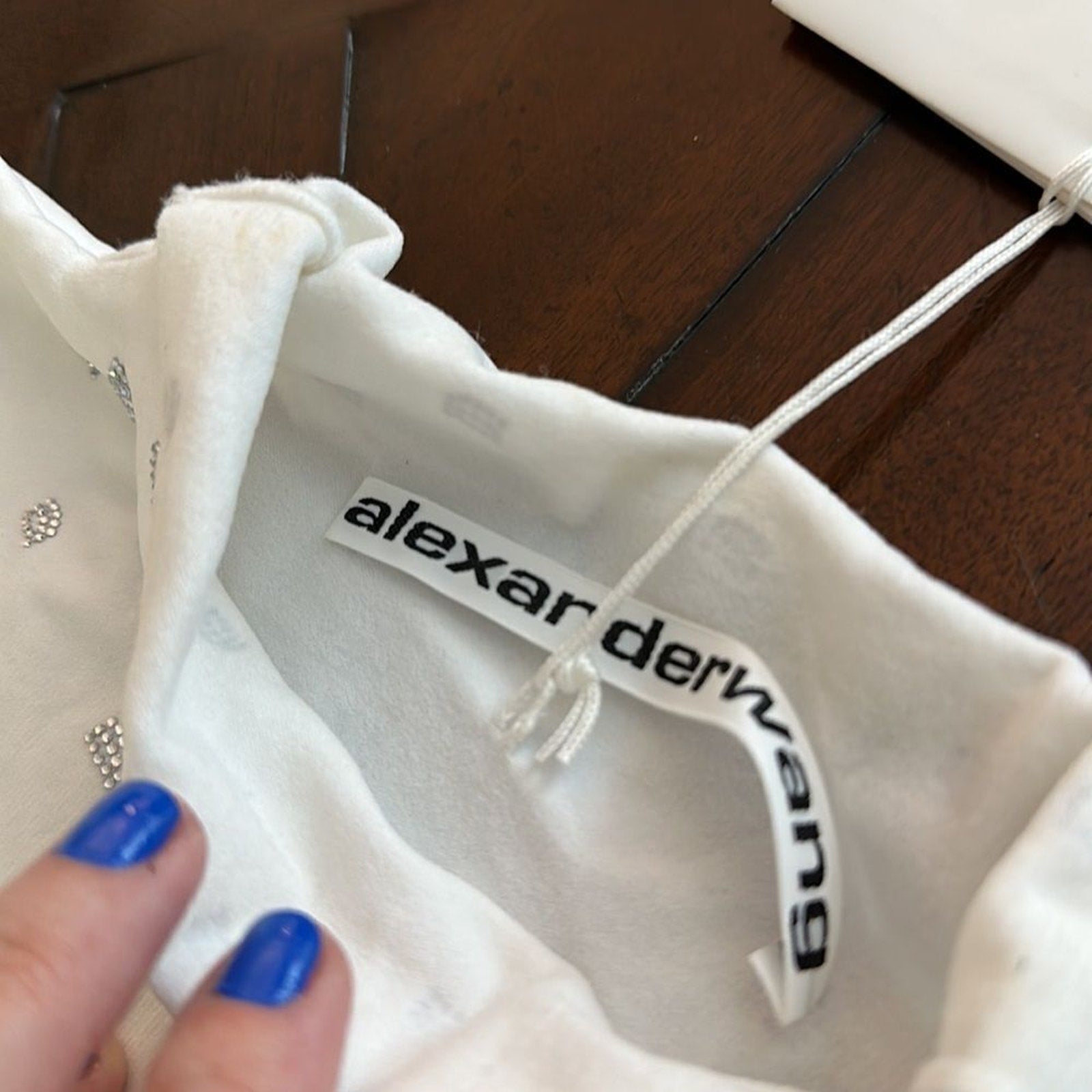 NWT Alexander Wang Crystal Logo Turtleneck  Crystal Logo Turtleneck - size XL