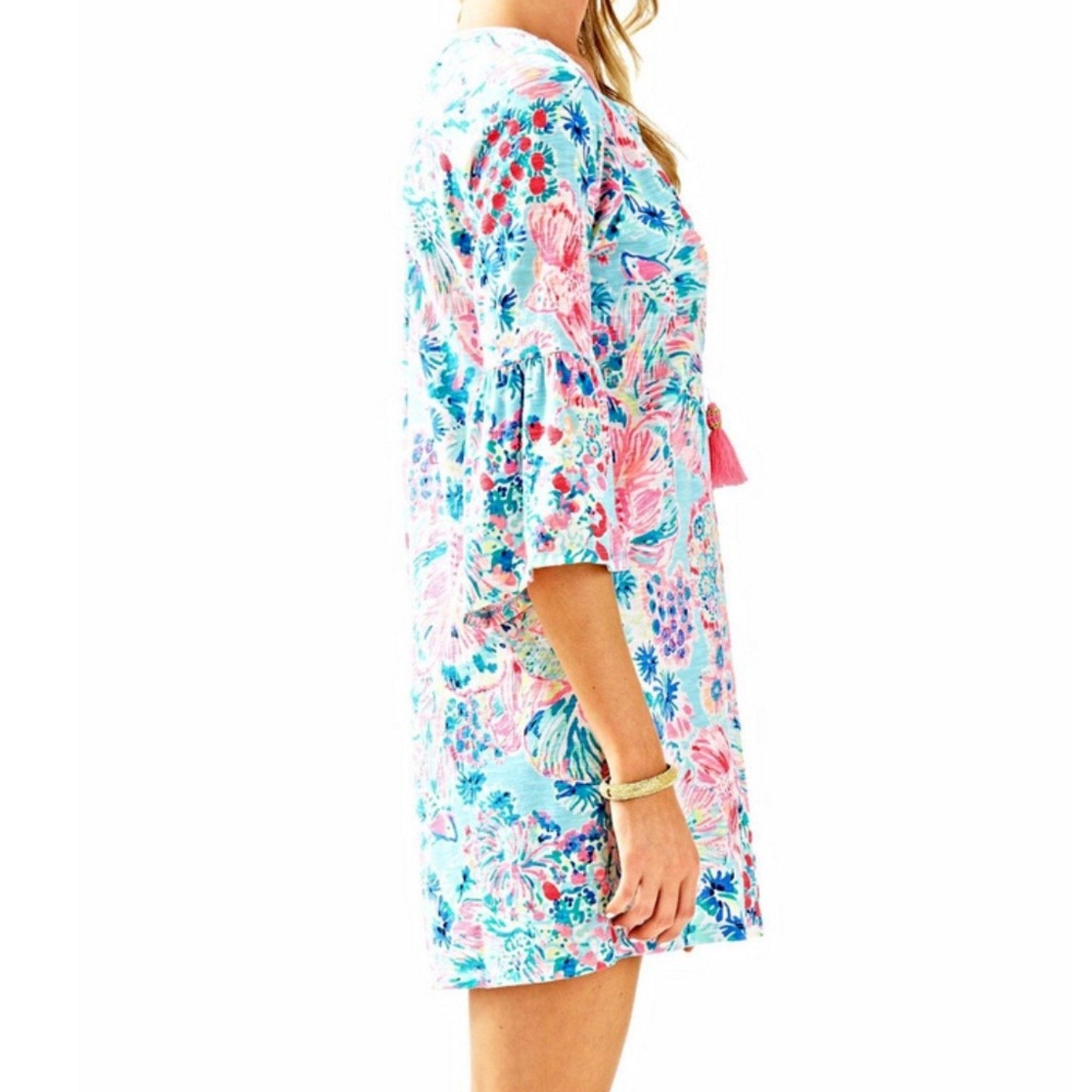 LILLY PULITZER DEL LAGO TUNIC DRESS *GYPSEA* SERENE BLUE - size XXS