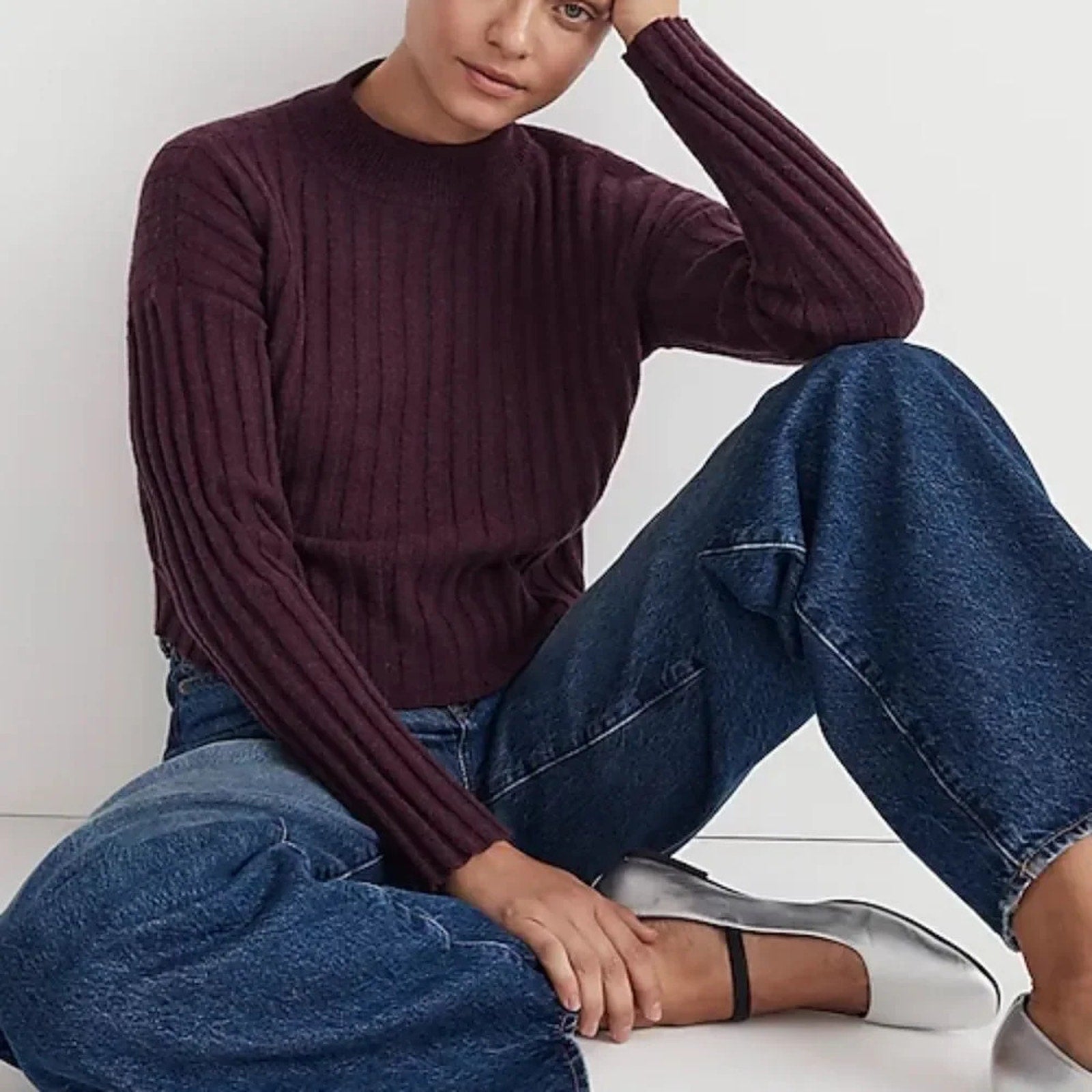 NWT Madewell Mockneck Crop Sweater - size 1X