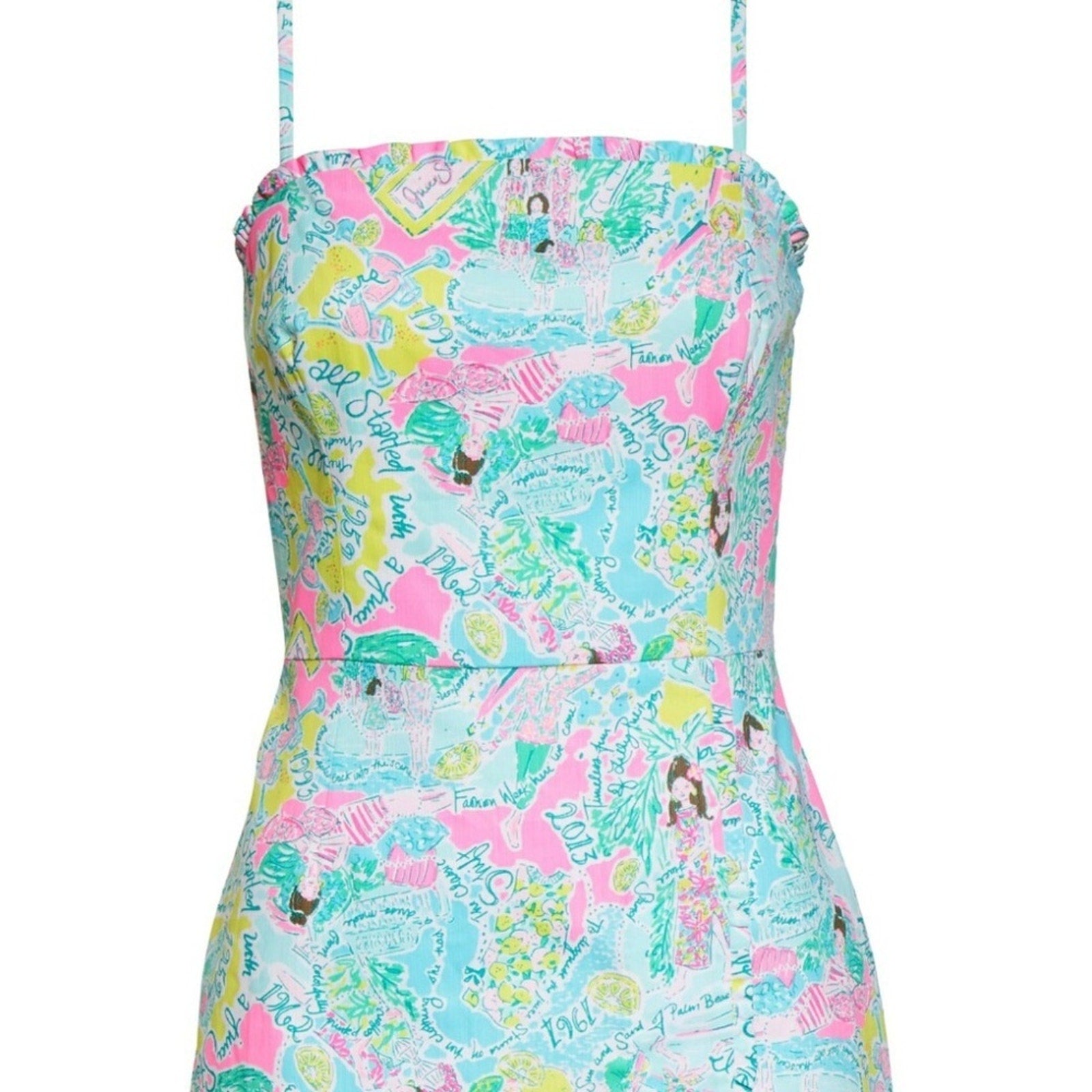NWT Lilly Pulitzer Jesse Pop Up In The Beginning Ruffle Dress Short Romper - 10