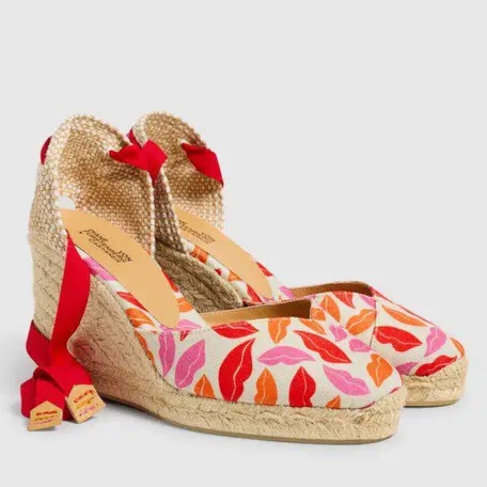 DIANE VON FURSTENBERG X CASTAÑER Chiara printed canvas wedge espadrilles - 38