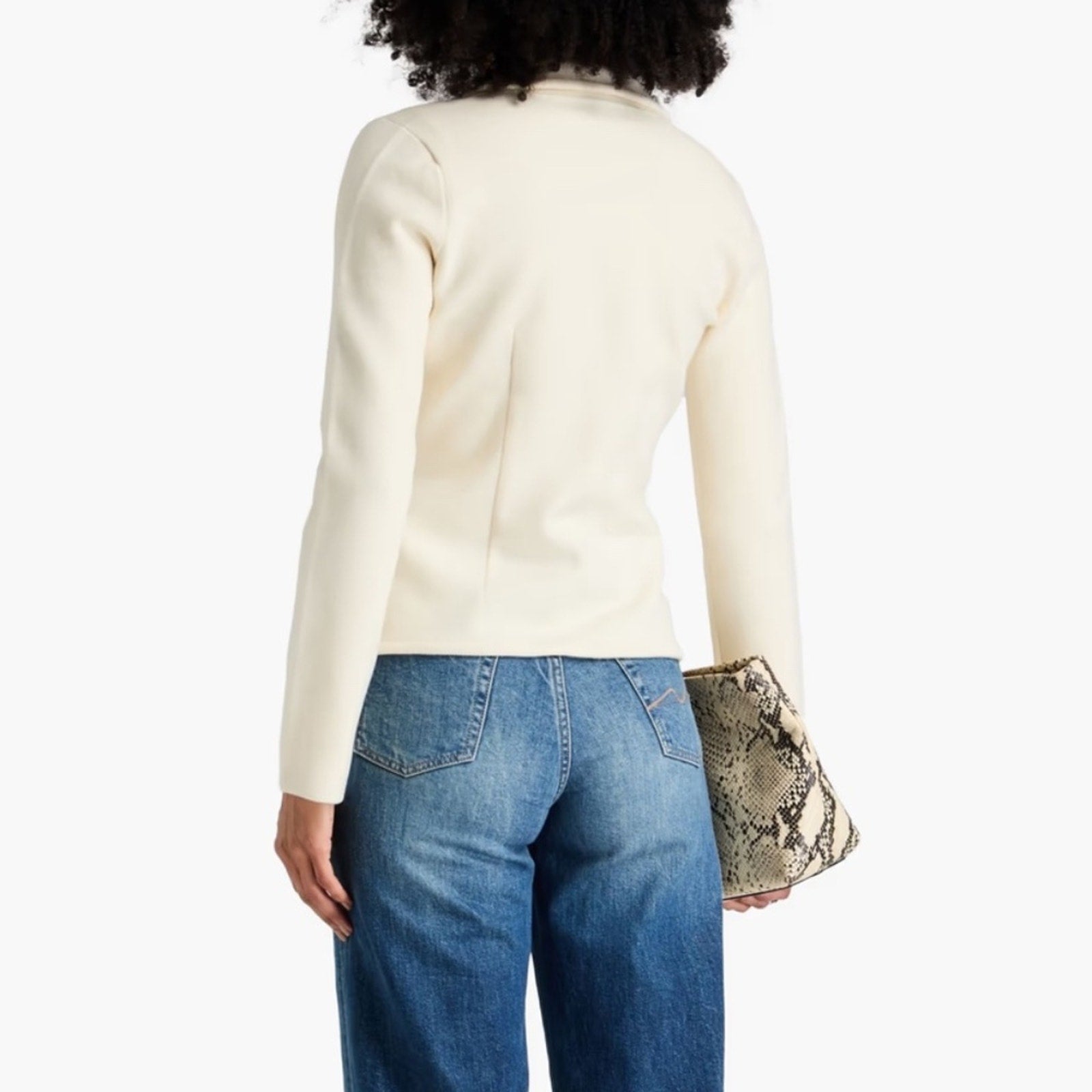 NWT RAG & BONE Alex Merino Wool-blend Blazer In Off White - size small