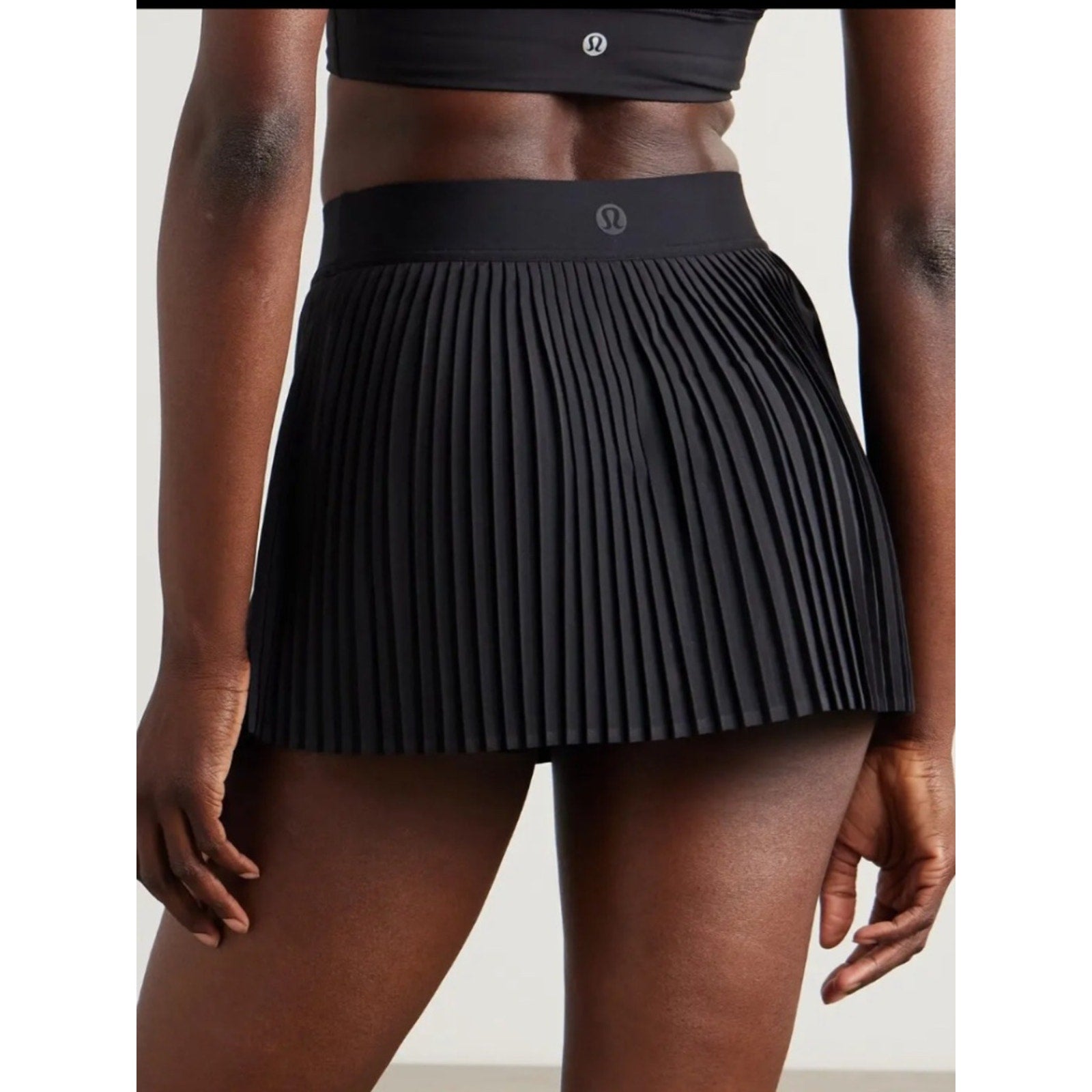 LULULEMON  Varsity High-Rise Pleated Swift Tennis Skirt in Black 🌟